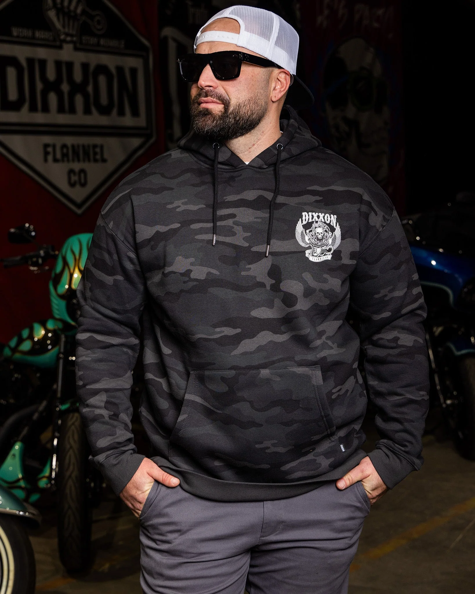 1948 Pullover Hoodie - Black Camo - Image 4