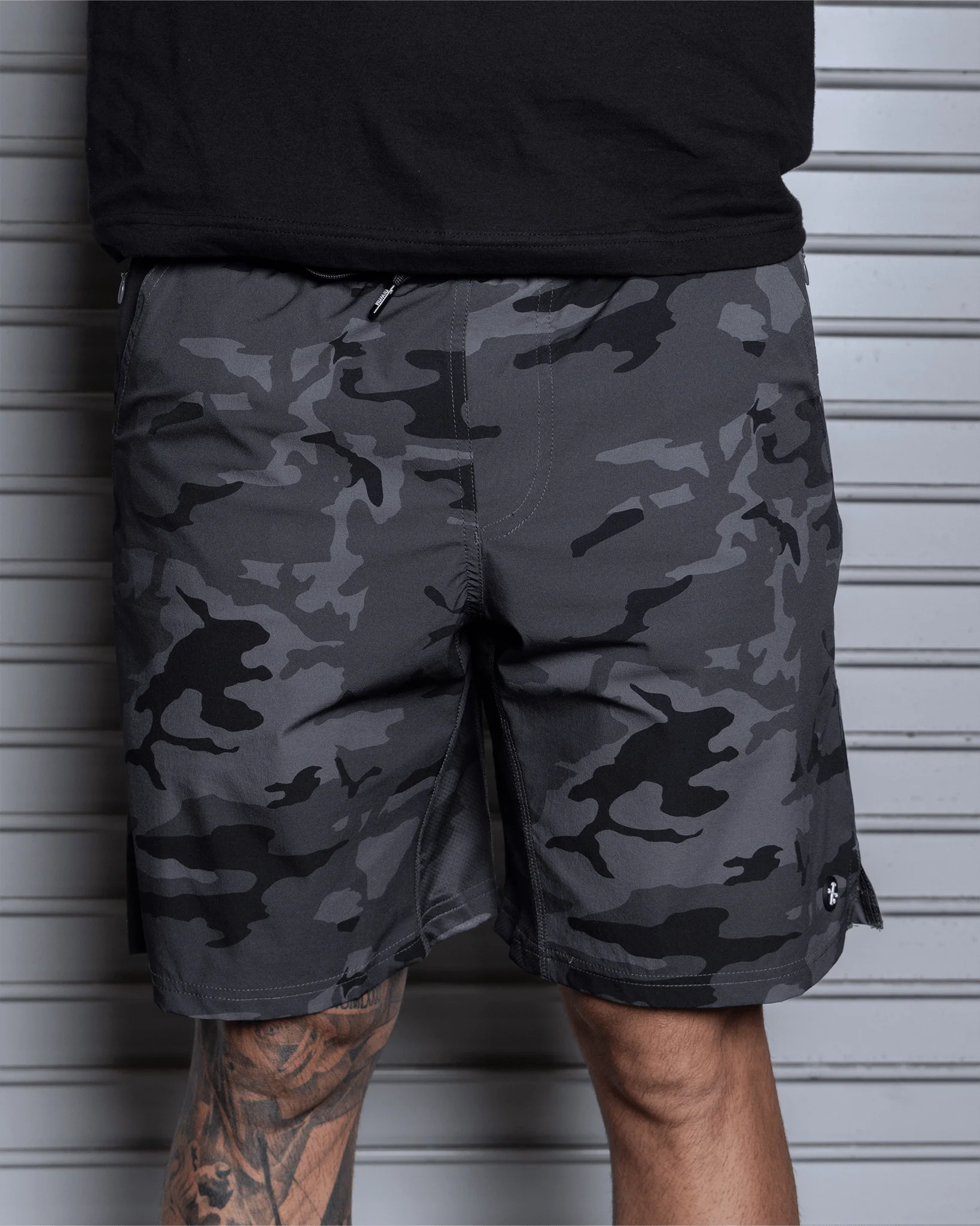9" Gym Shorts - Black Camo - Image 3