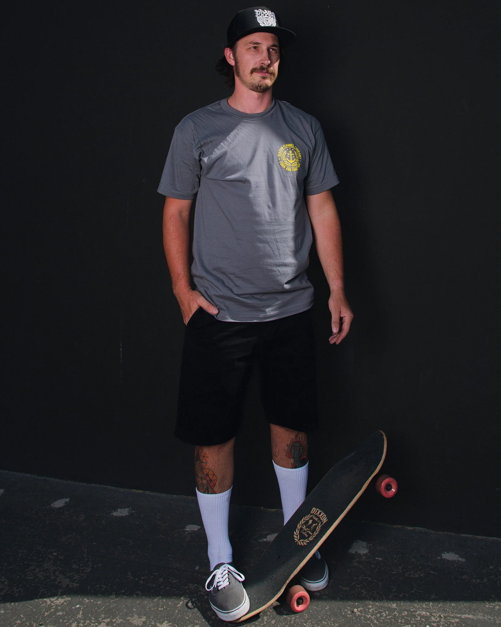 Anchor Crest T-Shirt - Gray & Yellow - Image 5