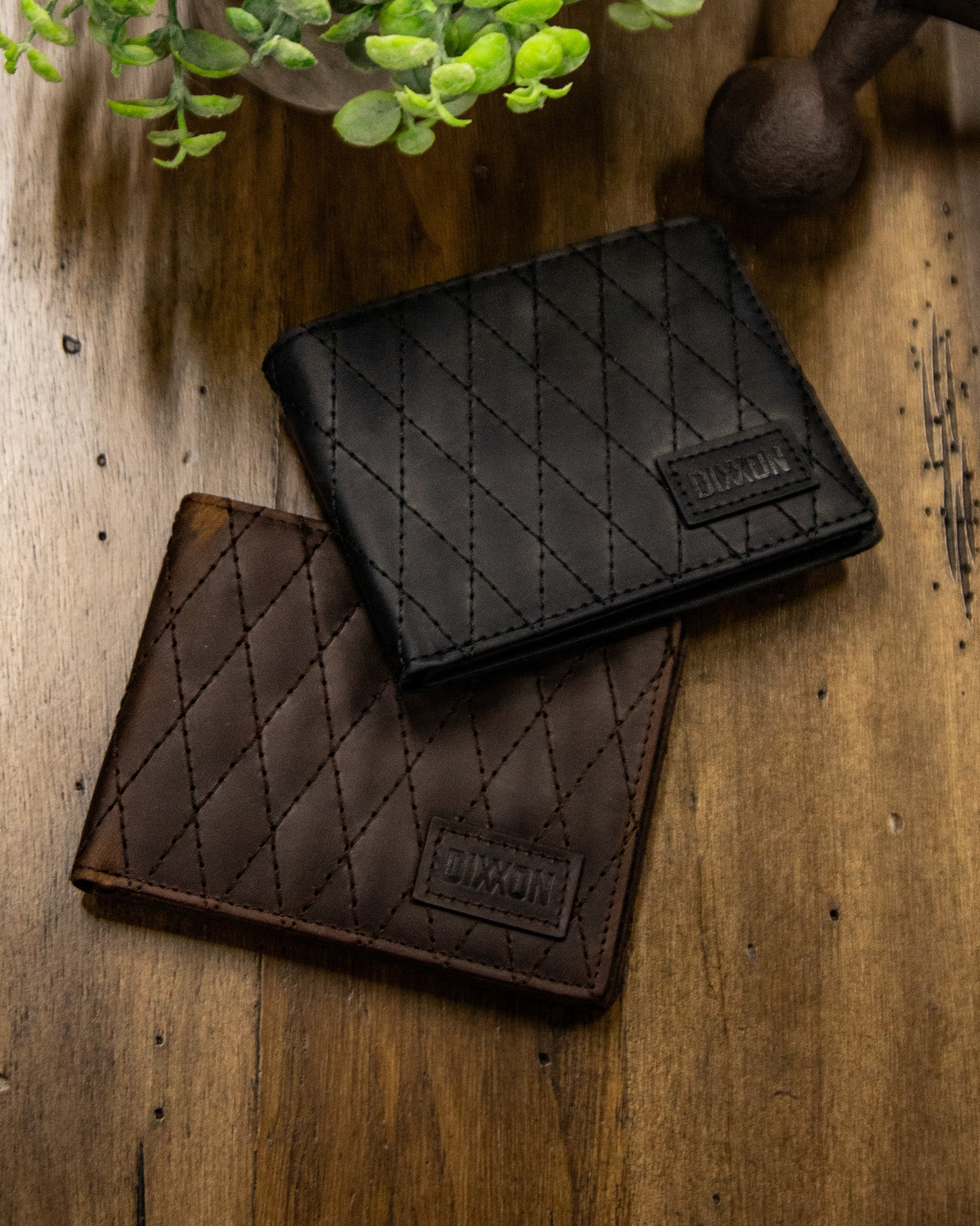 Andar x Dixxon Quilted Leather Wallet - Black - Image 3