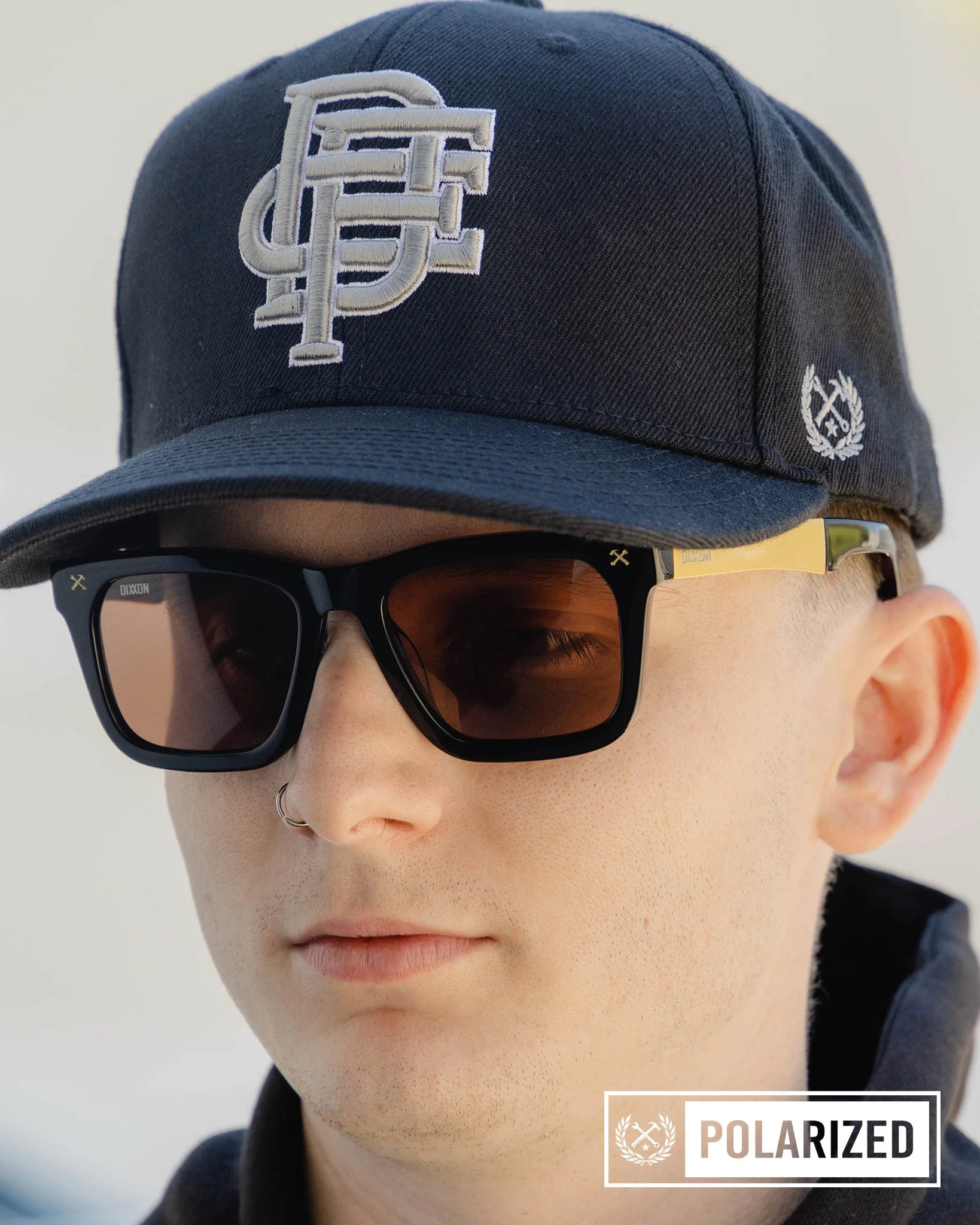 Anvil Metal Sunglasses - Brown & Bronze Polarized - Image 2