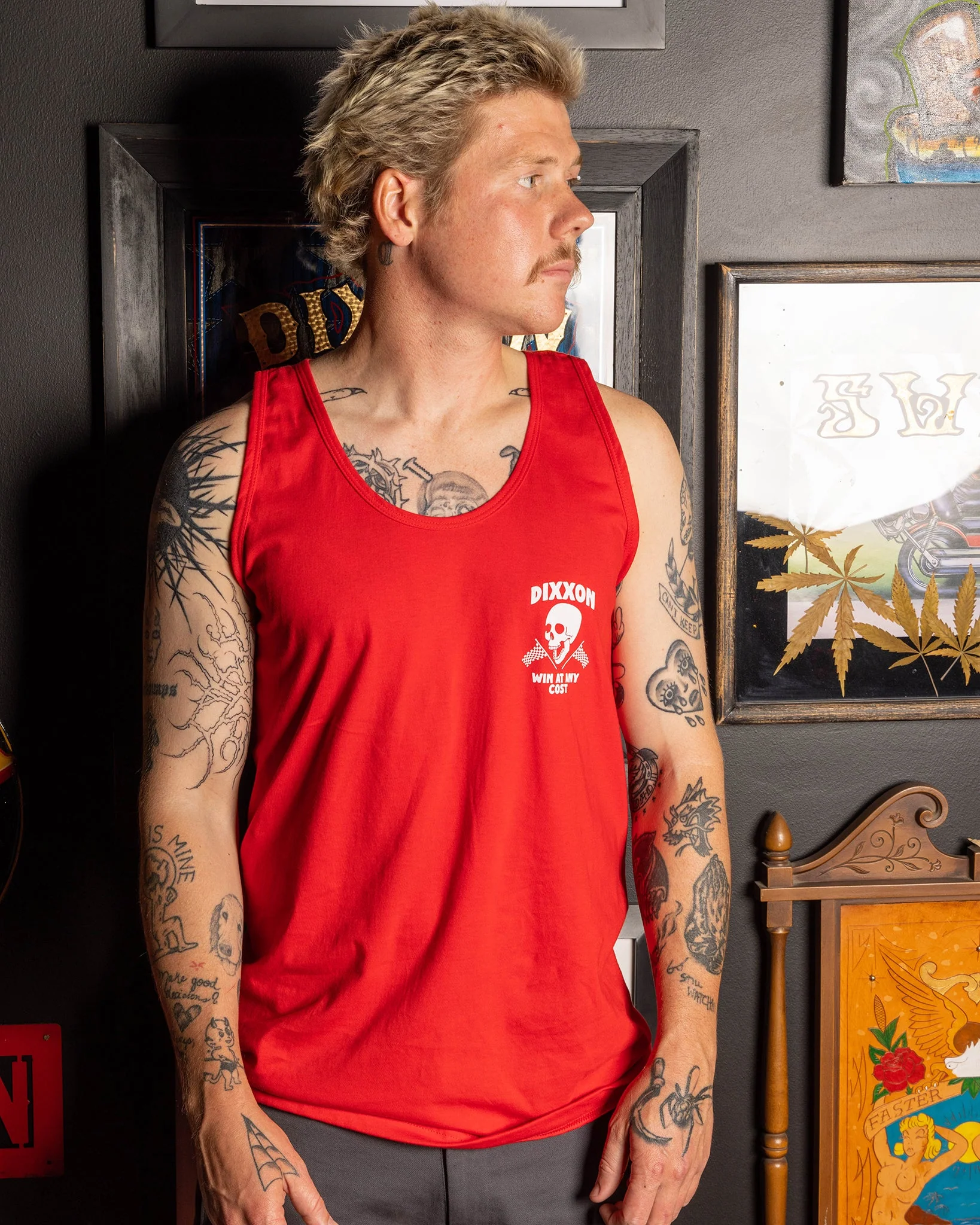 Any Cost Tank - Red & White - Image 5