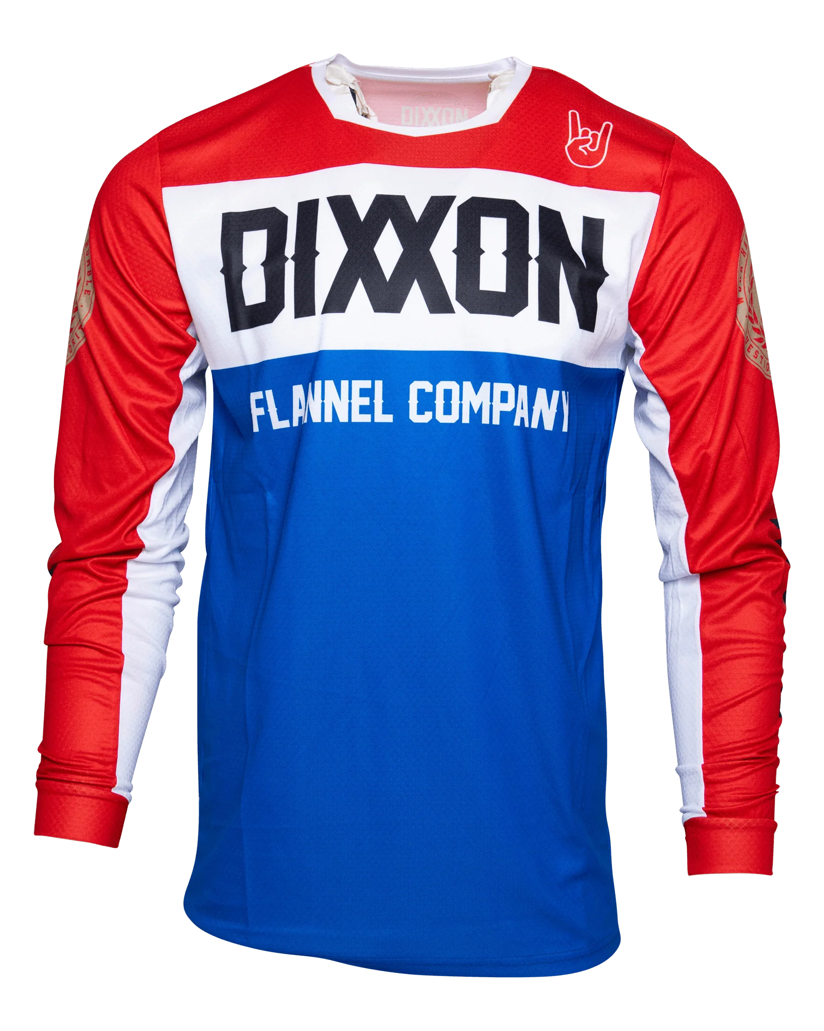 Badge Off-Road / MX Jersey - Red, White, & Blue - Image 2