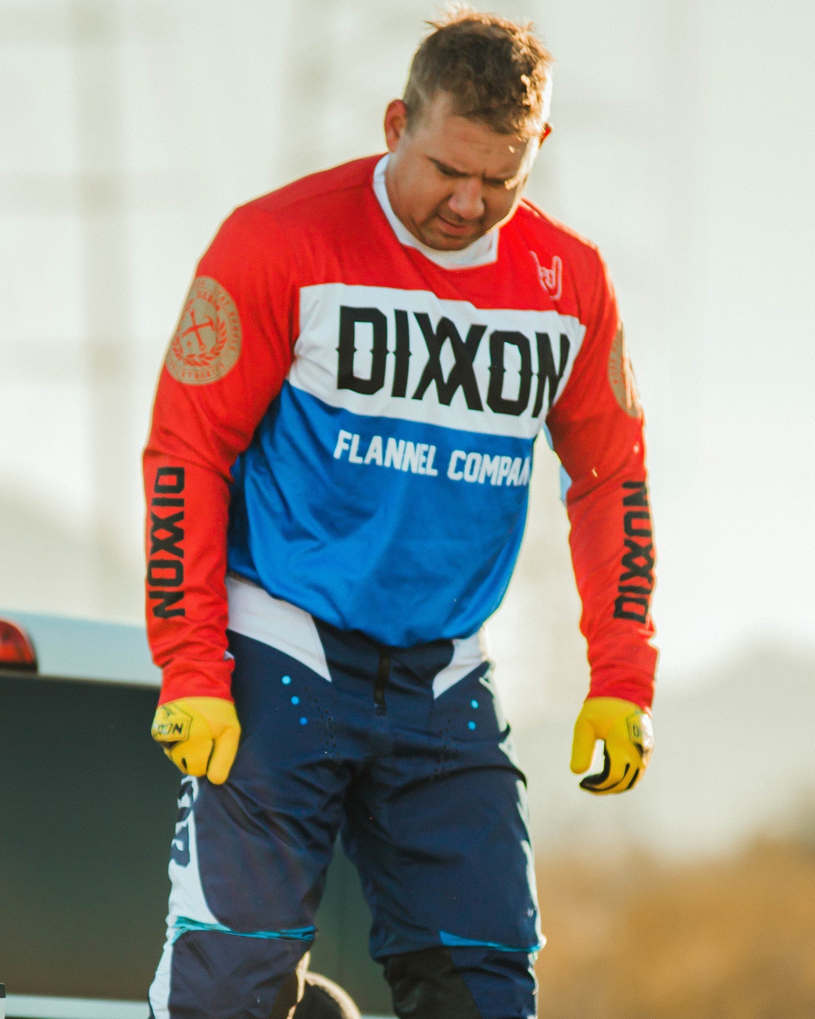 Badge Off-Road / MX Jersey - Red, White, & Blue - Image 4
