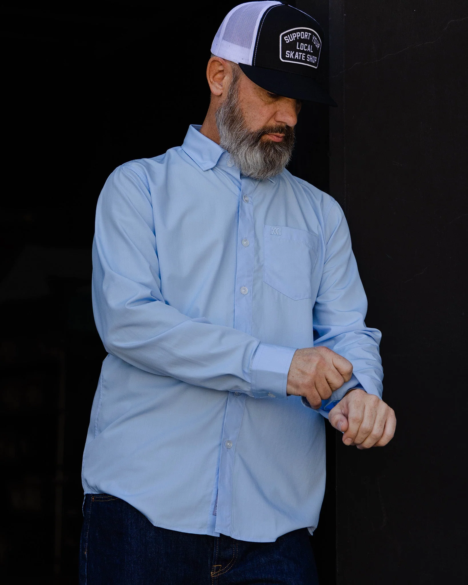Bamboo Long Sleeve Dress Shirt 2.0 - Light Blue - Image 3