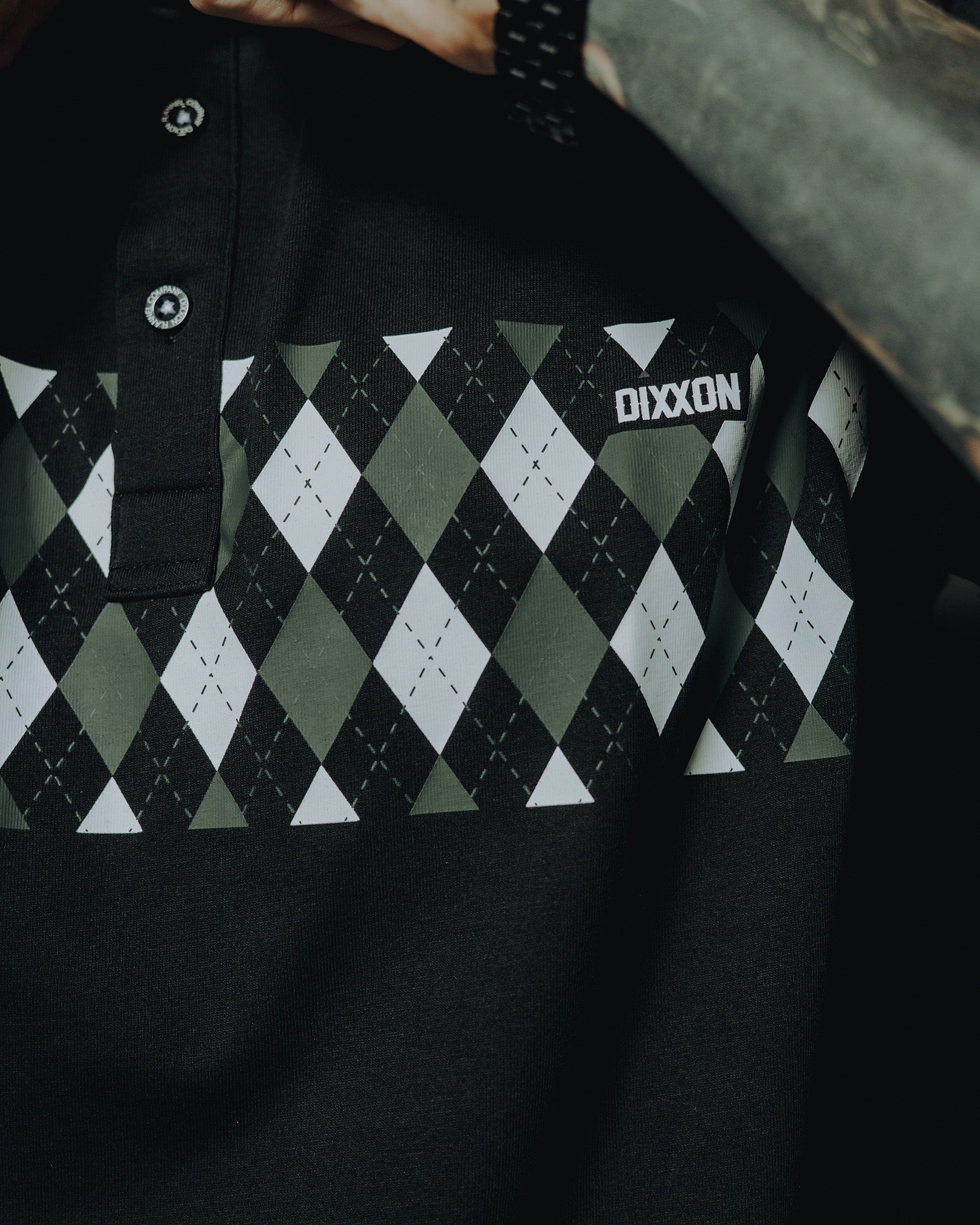 Black Argyle Premium Polo - Image 3