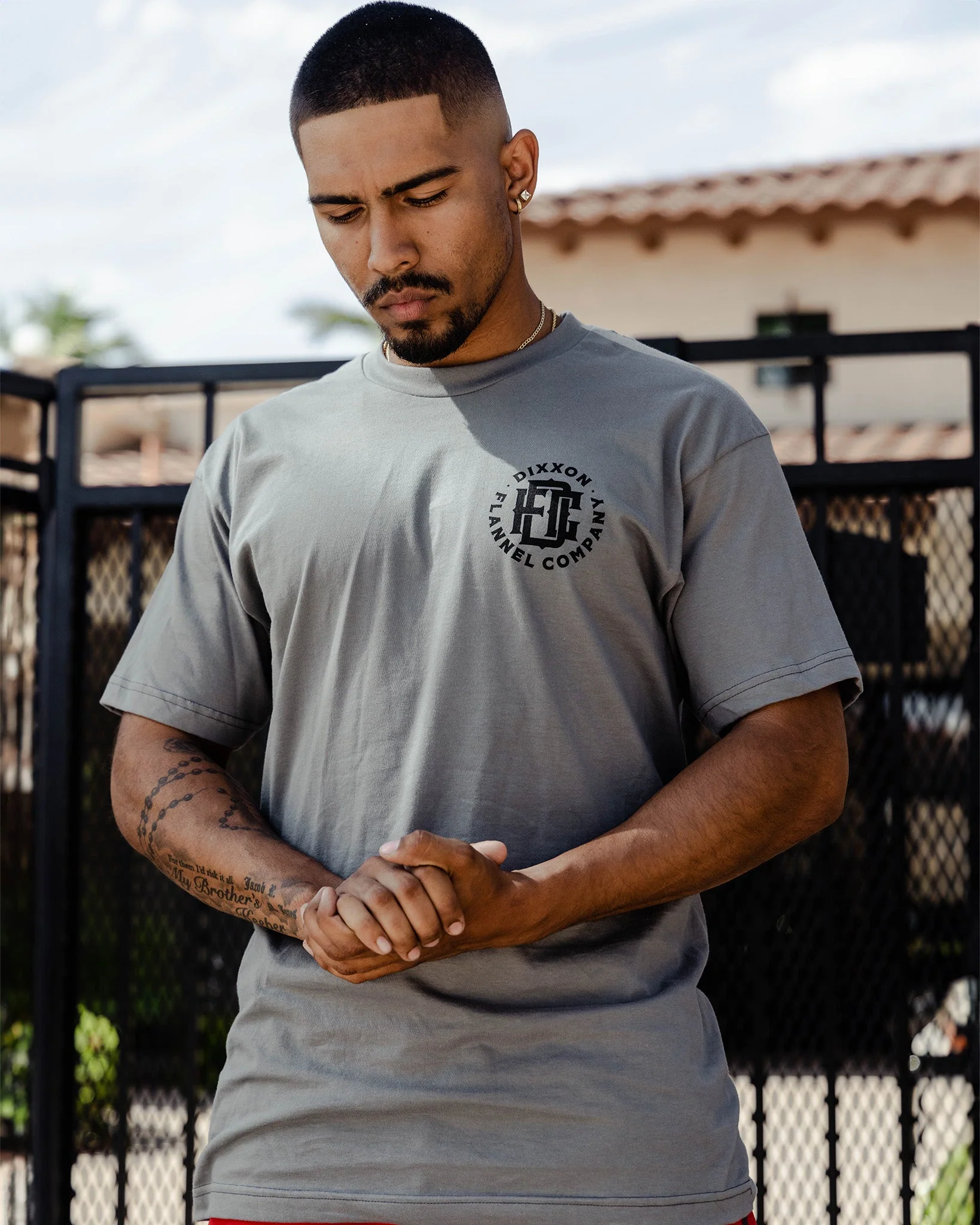 Black Compass T-Shirt - Gray - Image 3