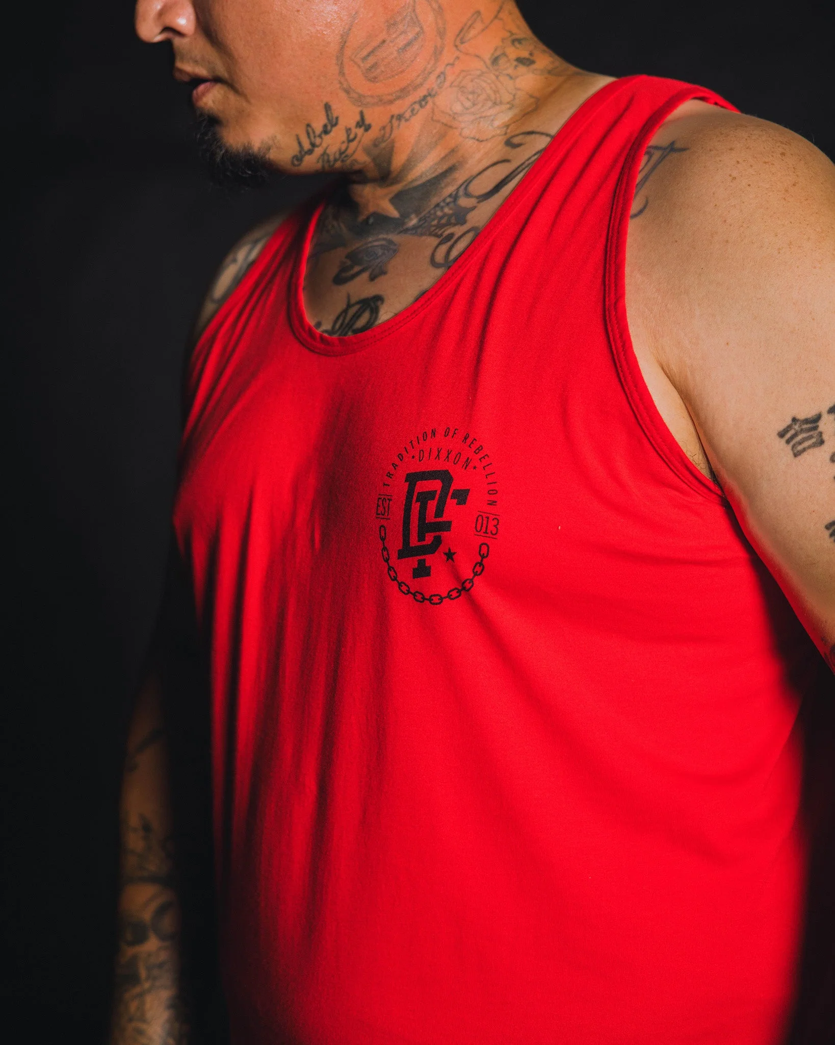 Black Disobedience Tank - Red - Image 4