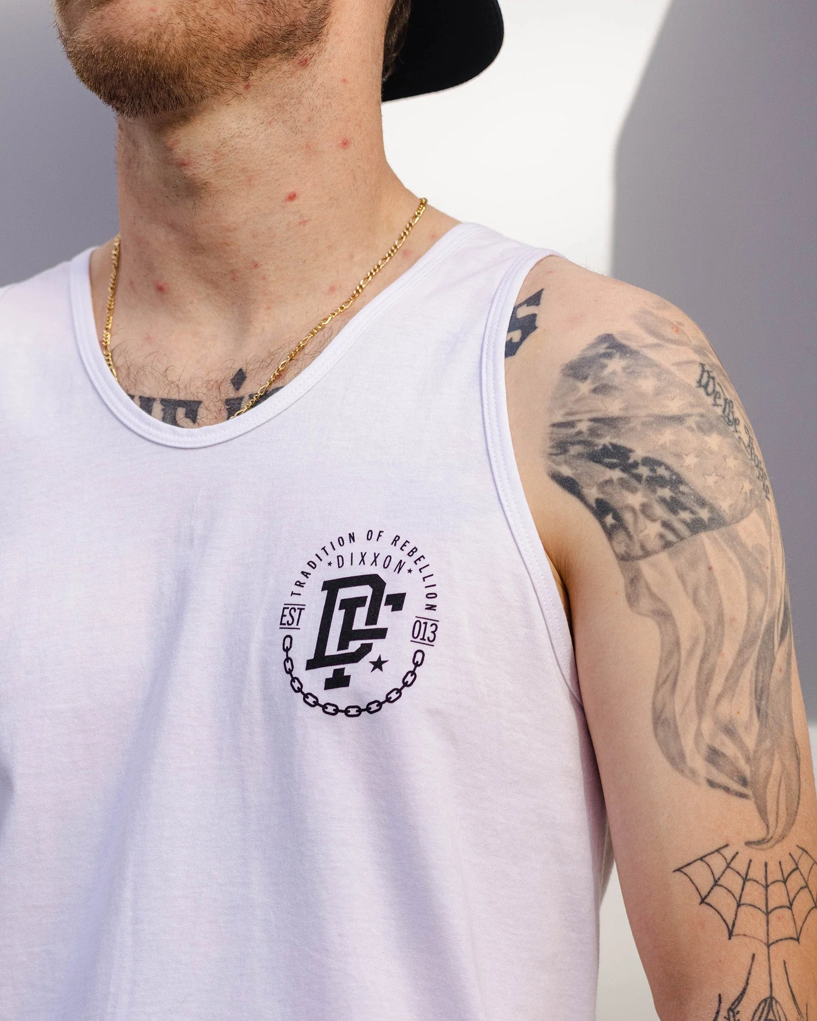 Black Disobedience Tank - White - Image 2