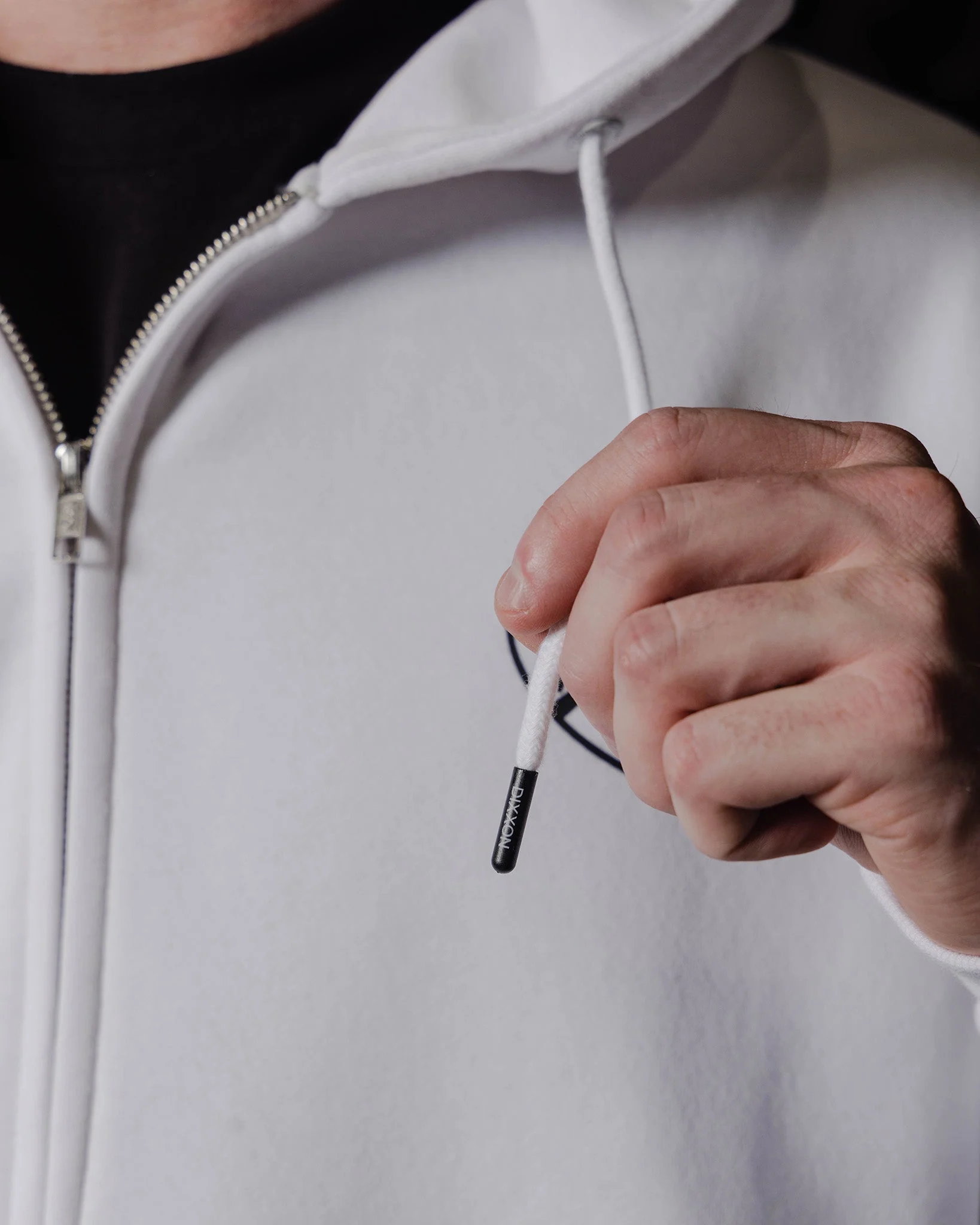 Black Esso Zip Up Hoodie - White - Image 4