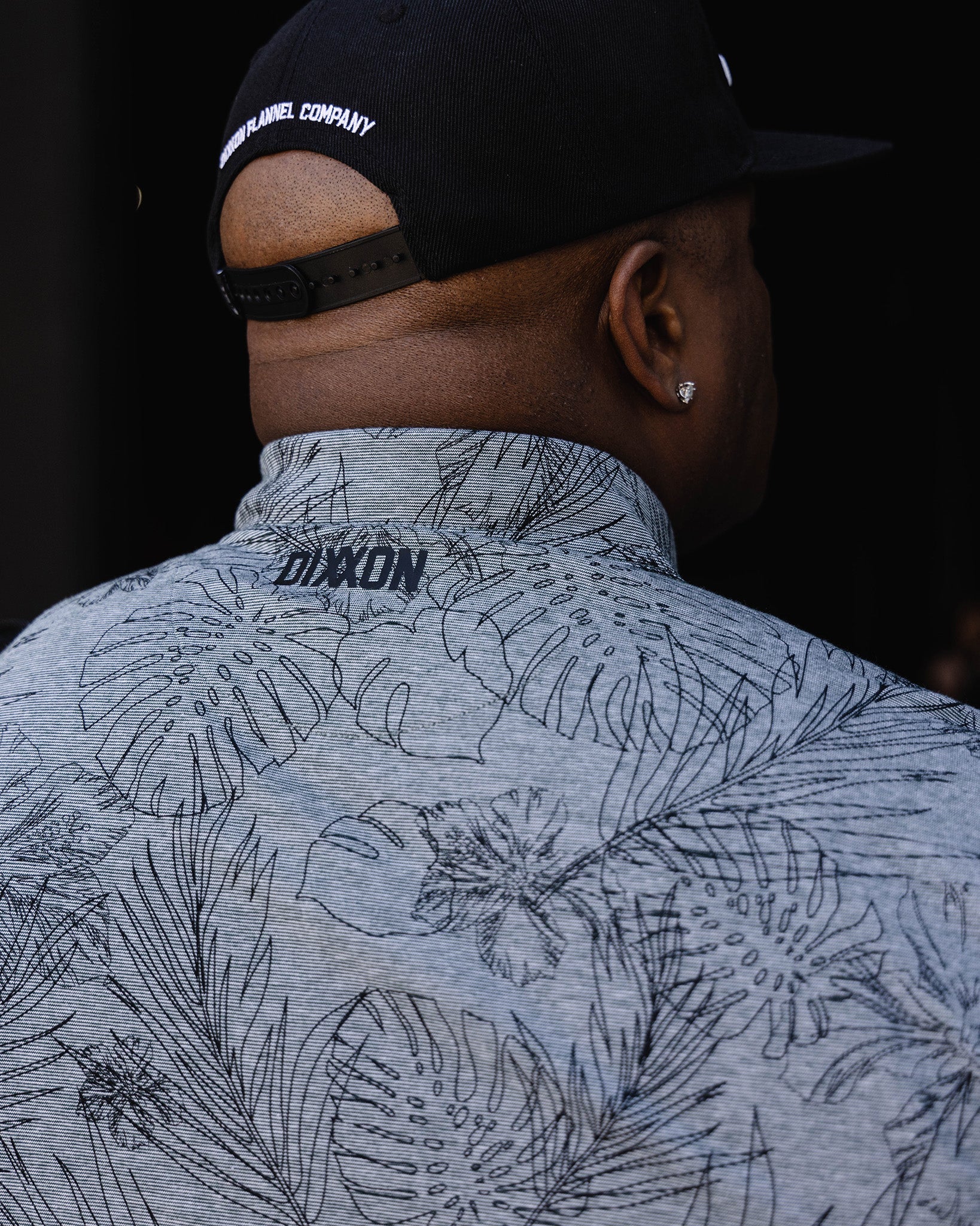 Black Floral Premium Polo - Heathered Gray - Image 5