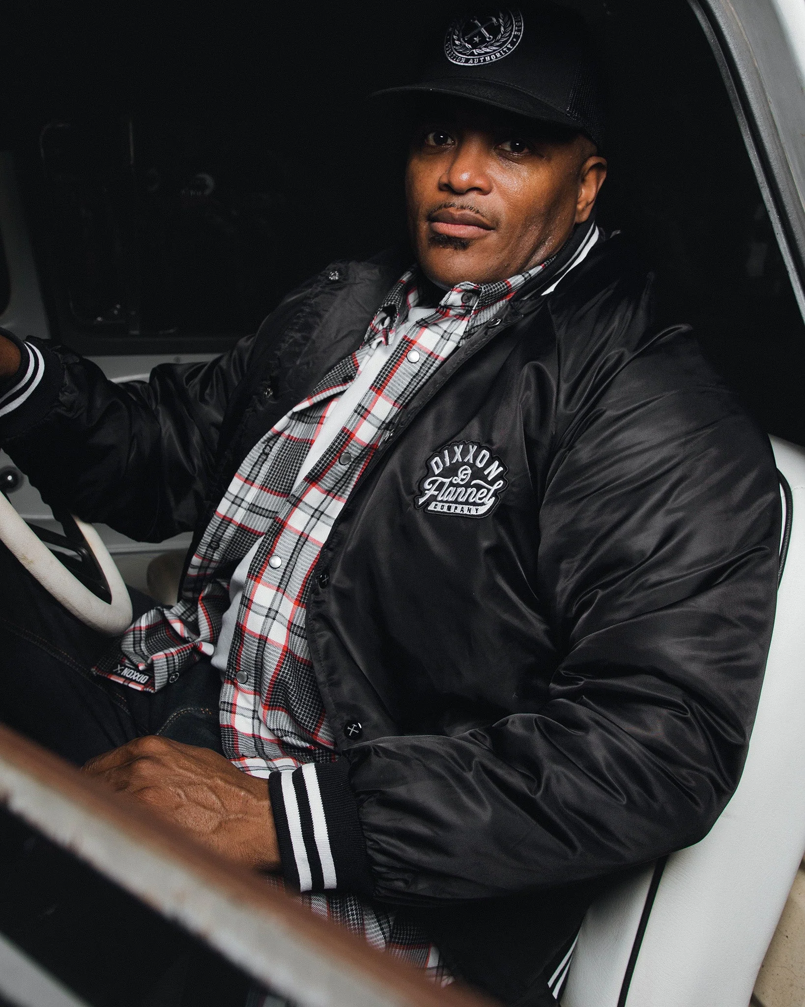 Black Pastime Nylon Varsity Jacket - Image 4