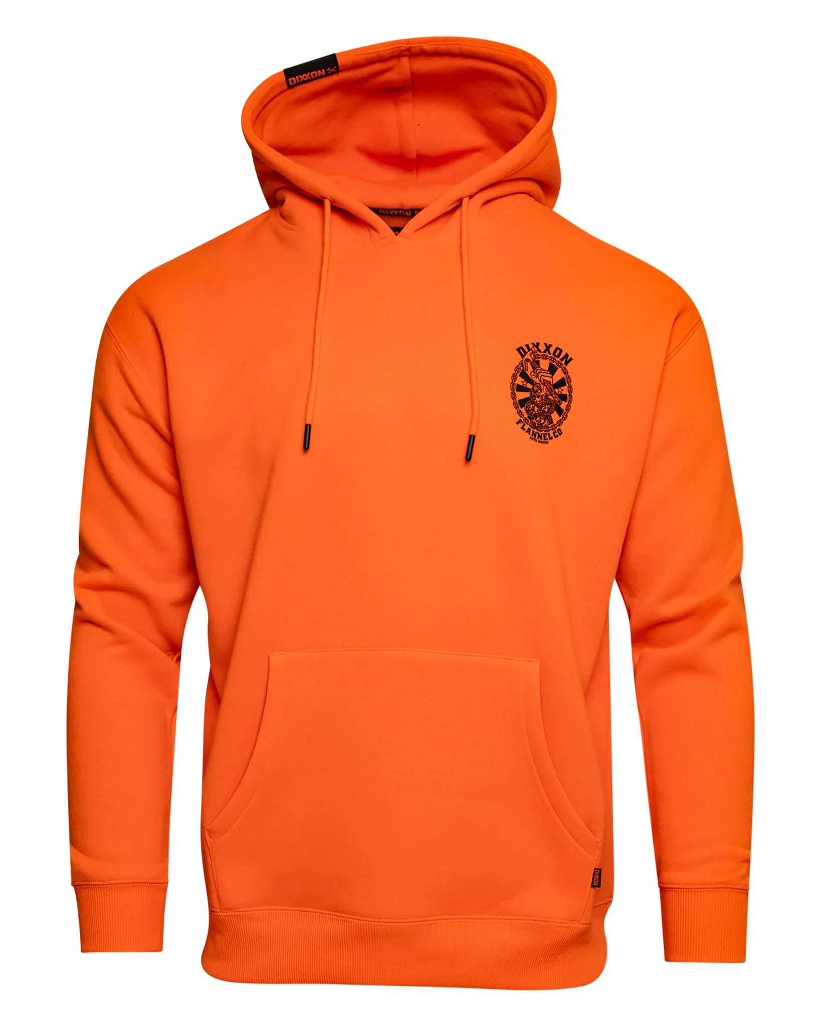 Black Hammersnake Pullover Hoodie - Safety Orange - Image 3