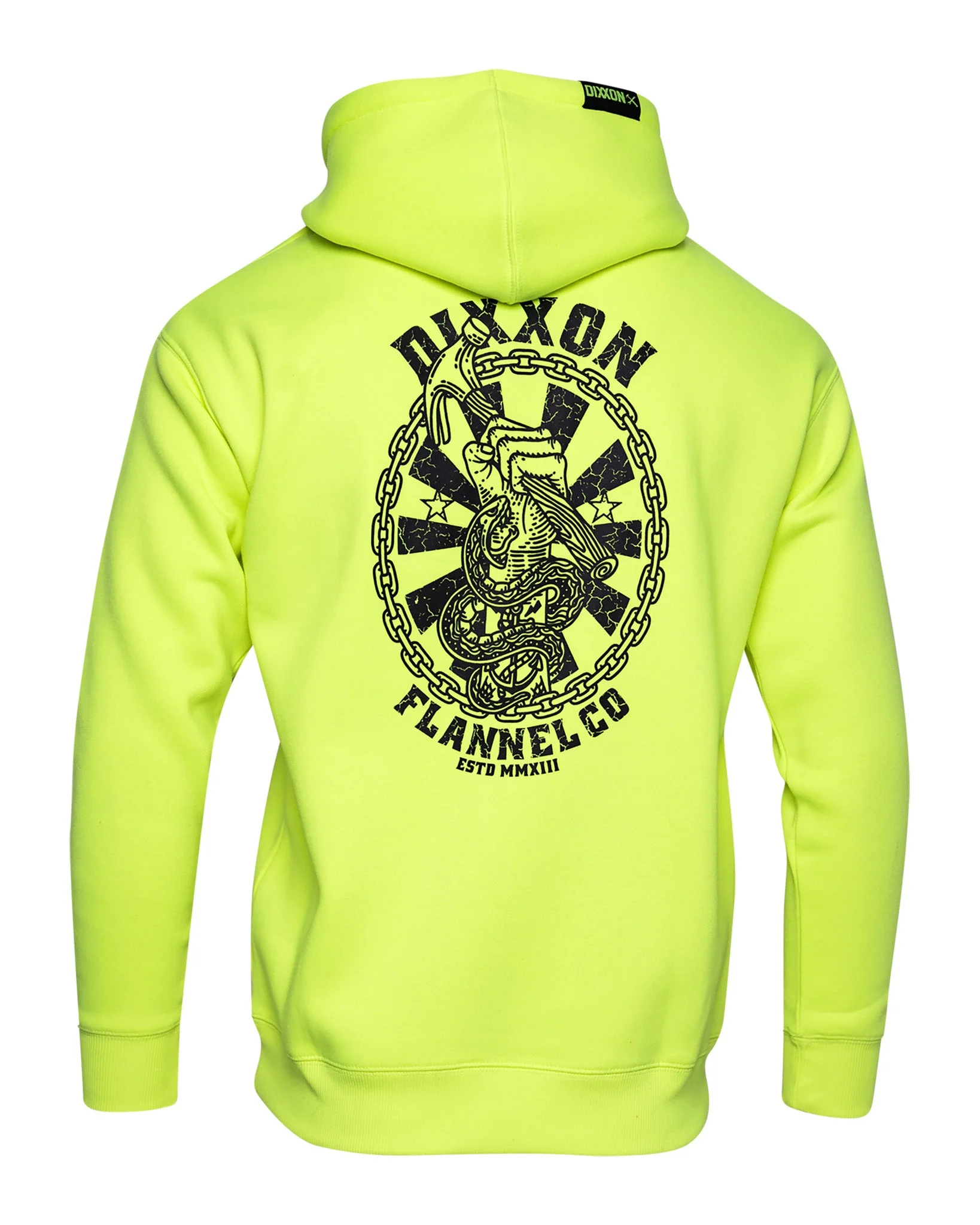 Black Hammersnake Pullover Hoodie - Safety Yellow - Image 2