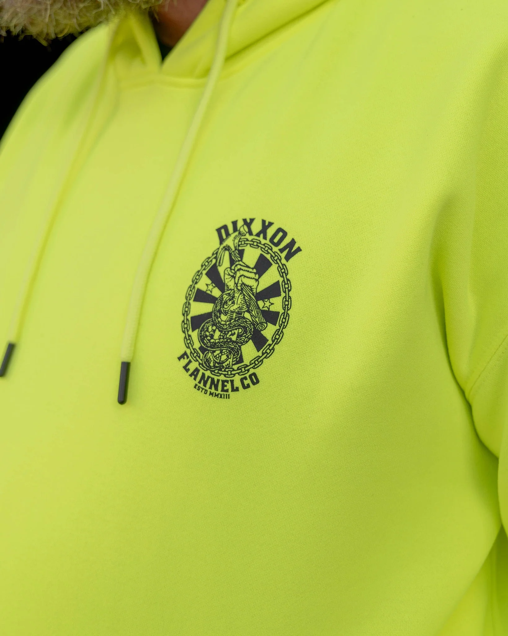 Black Hammersnake Pullover Hoodie - Safety Yellow - Image 5