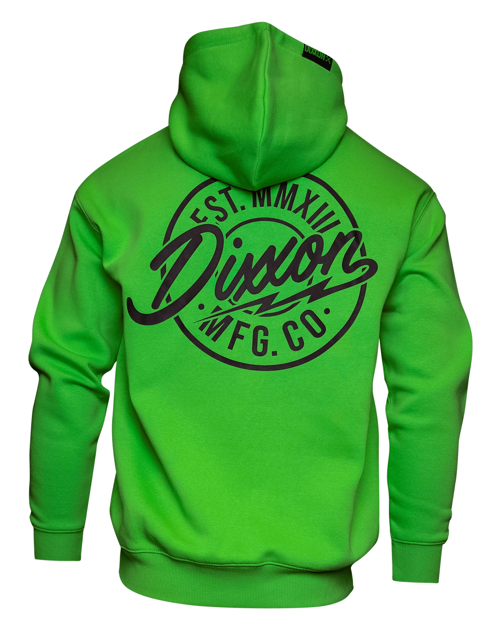 Black MFG Badge Zip Up Hoodie - Safety Green - Image 2