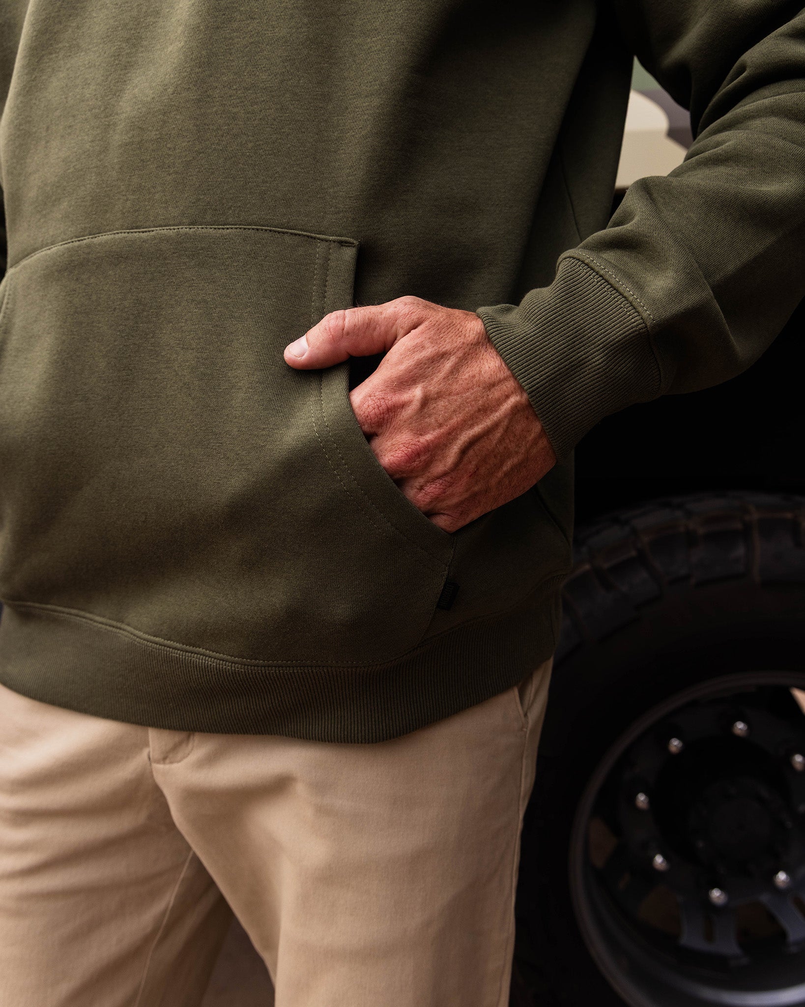Black MFG Pullover Hoodie - O.D. Green - Image 6