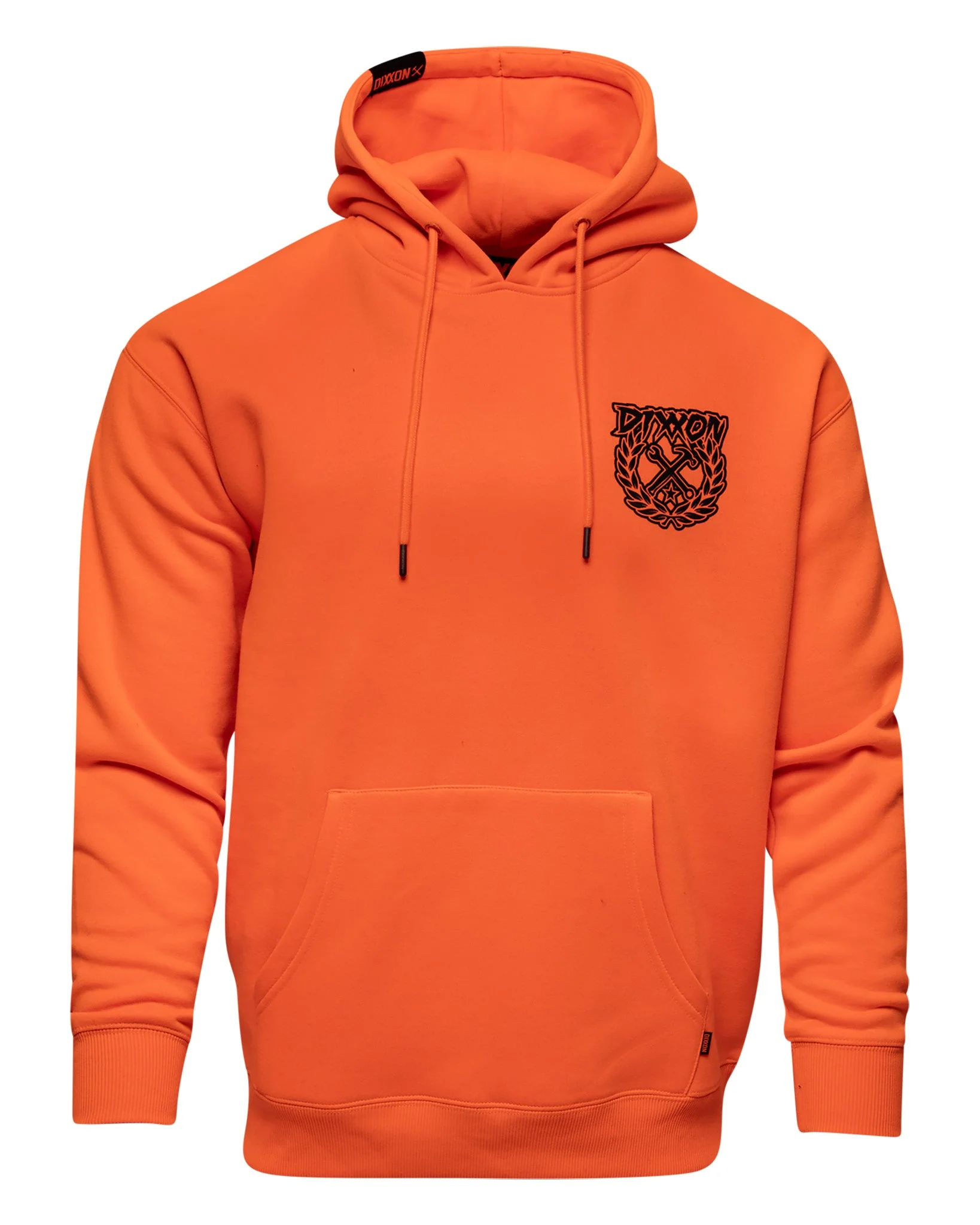 Black Party Crest Pullover Hoodie - Safety Orange - Image 3