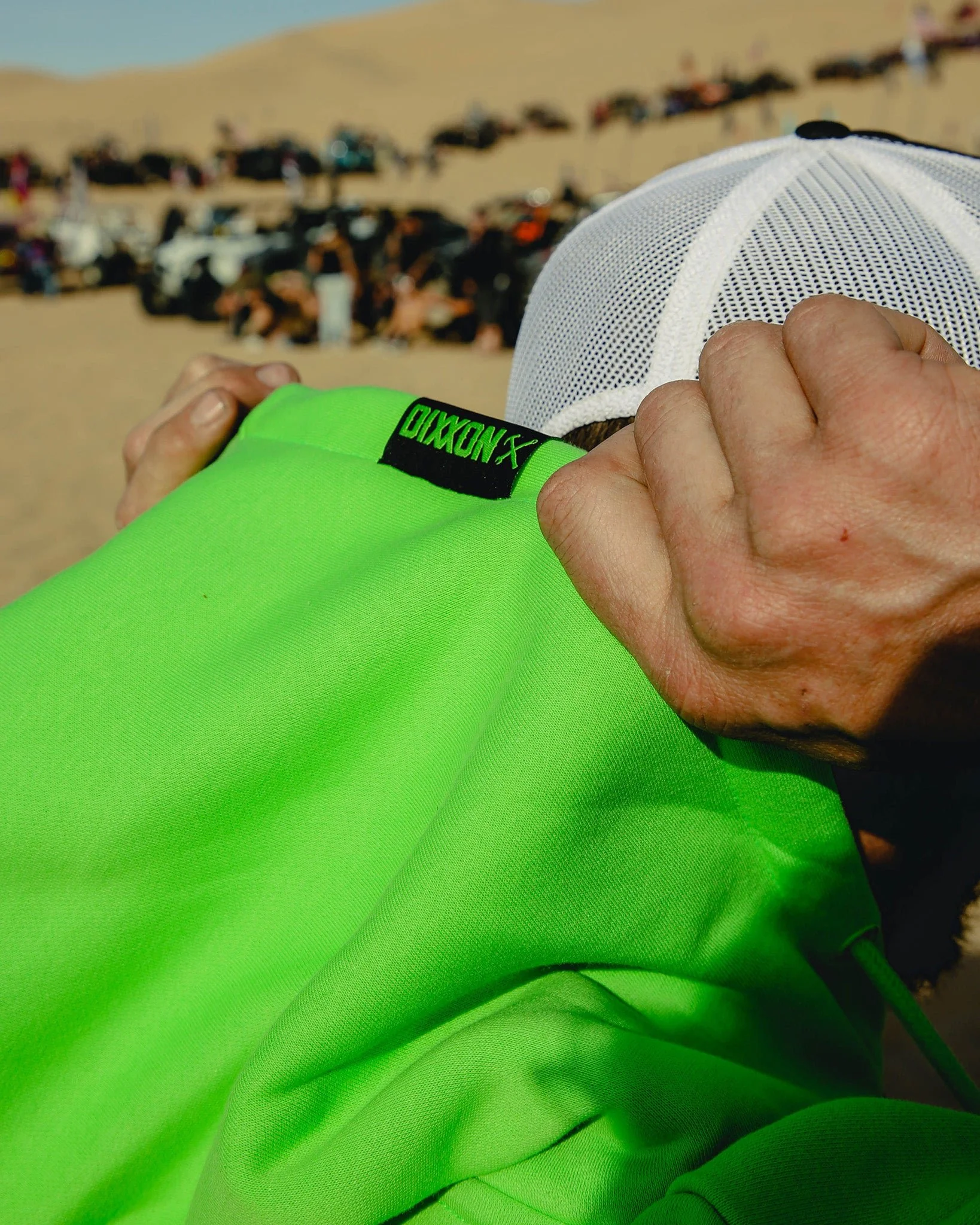 Black Quality Goods Zip Up Hoodie - Safety Green - Image 6