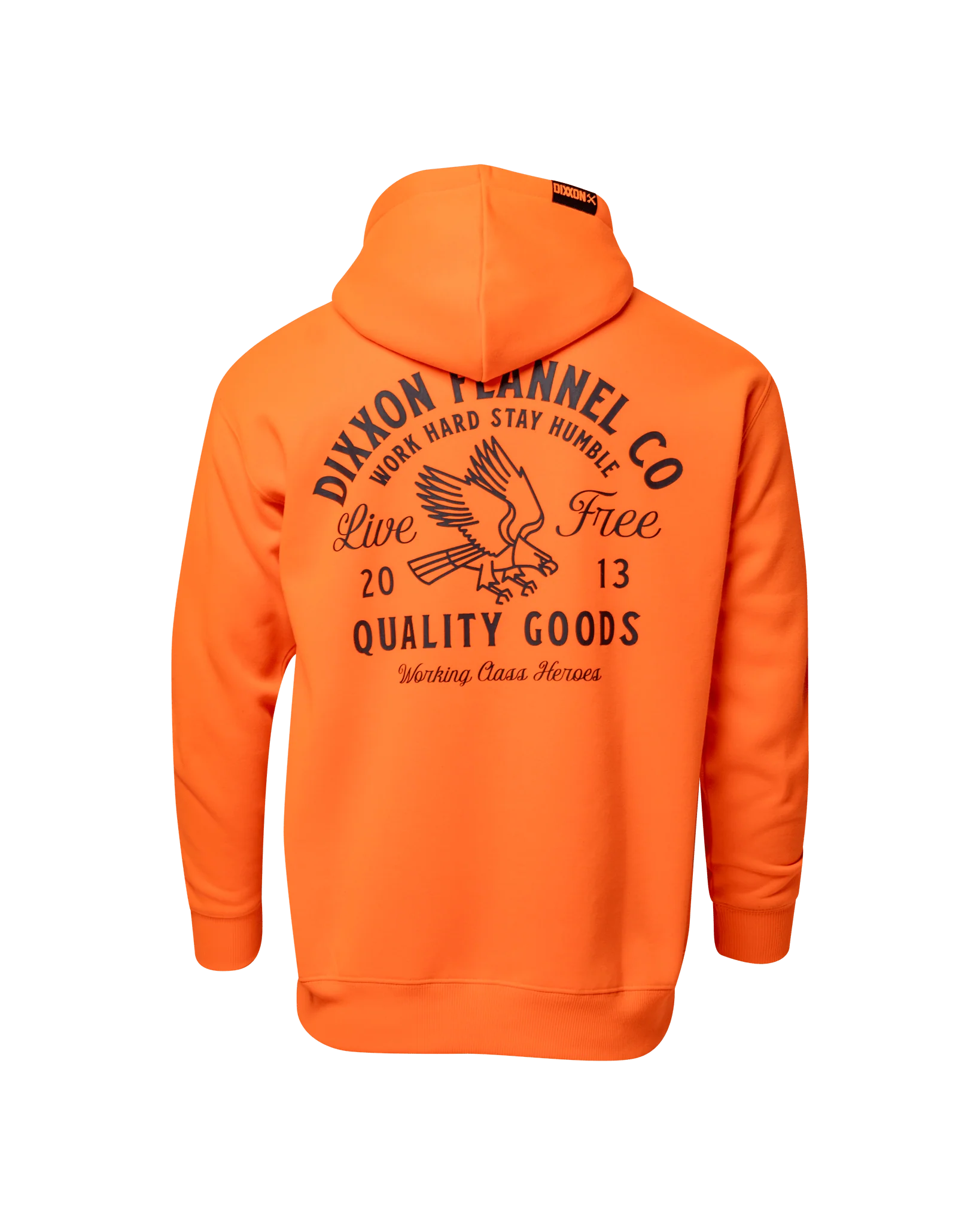 Black Quality Goods Zip Up Hoodie - Safety Orange - Image 3