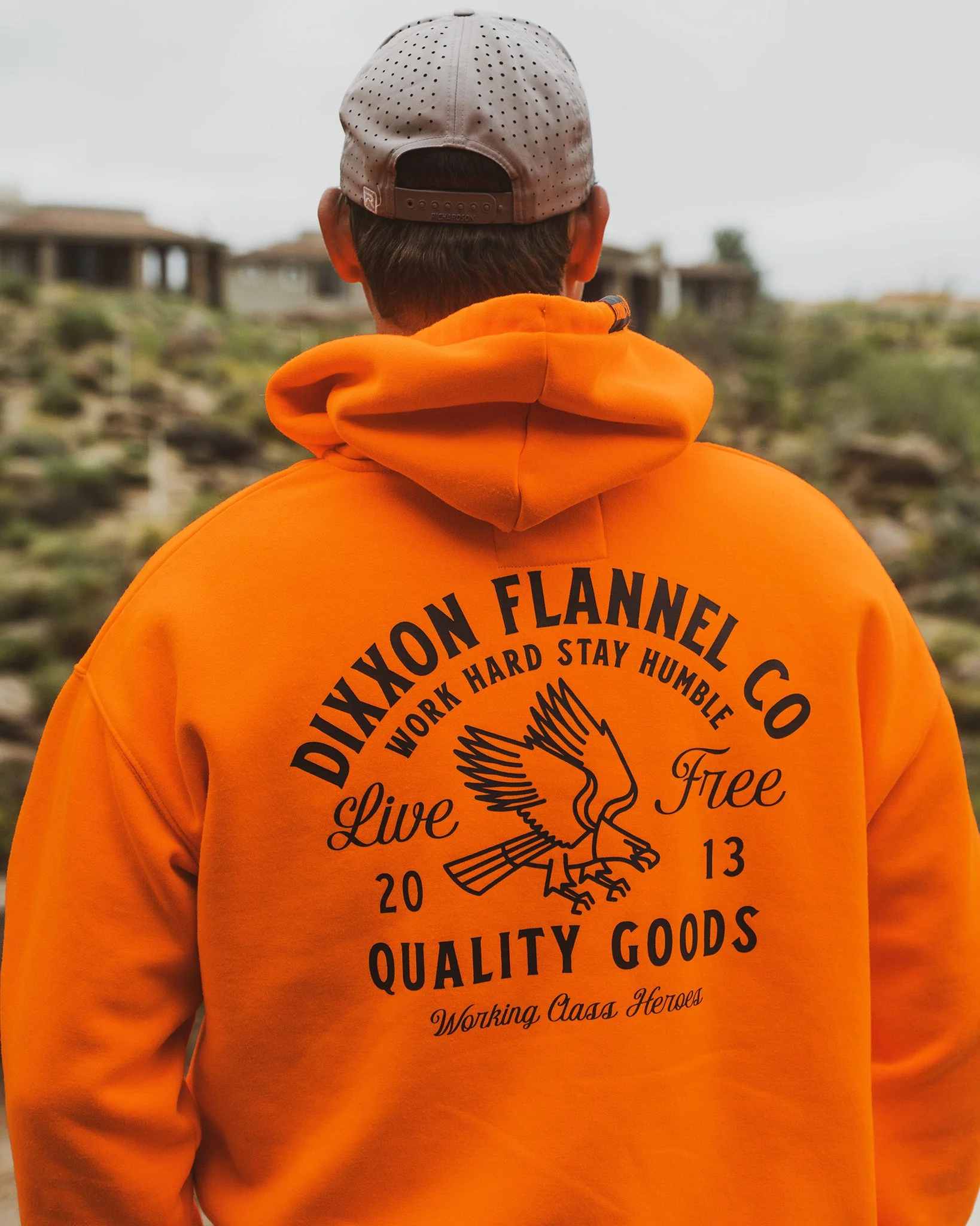 Black Quality Goods Zip Up Hoodie - Safety Orange - Image 5