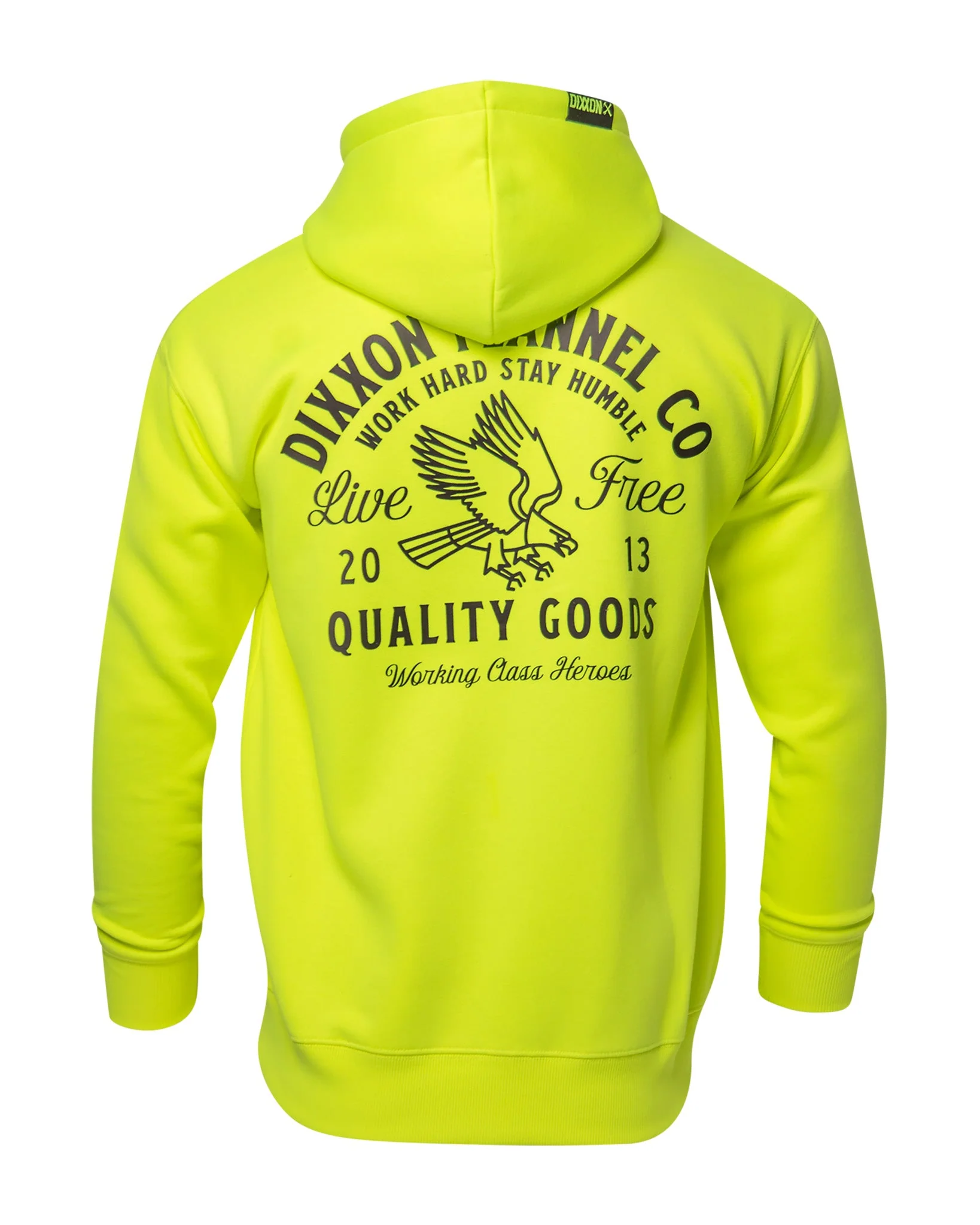 Black Quality Goods Zip Up Hoodie - Safety Yellow - Image 2