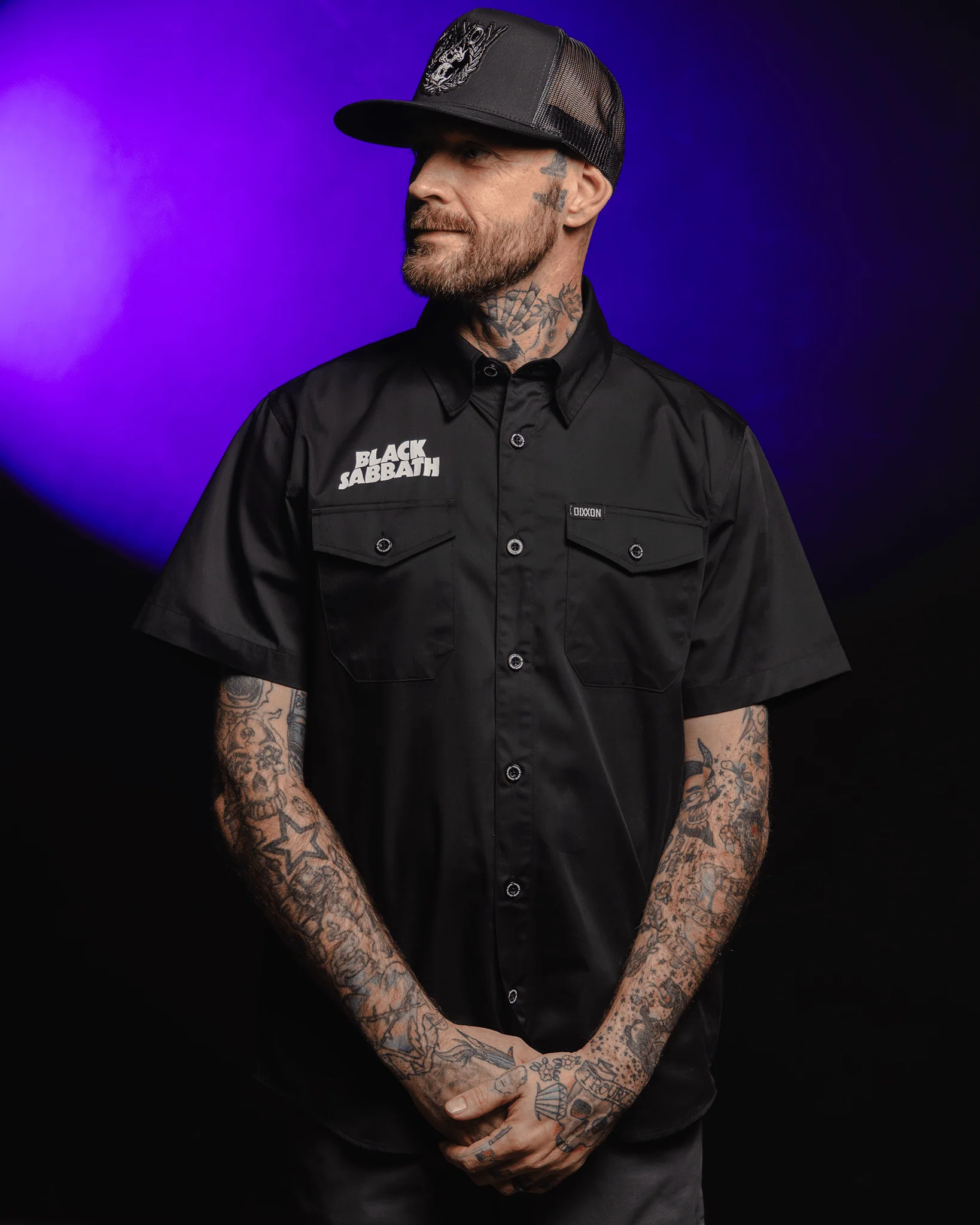 Black Sabbath WorkForce Short Sleeve Work Shirt - Black - Image 2