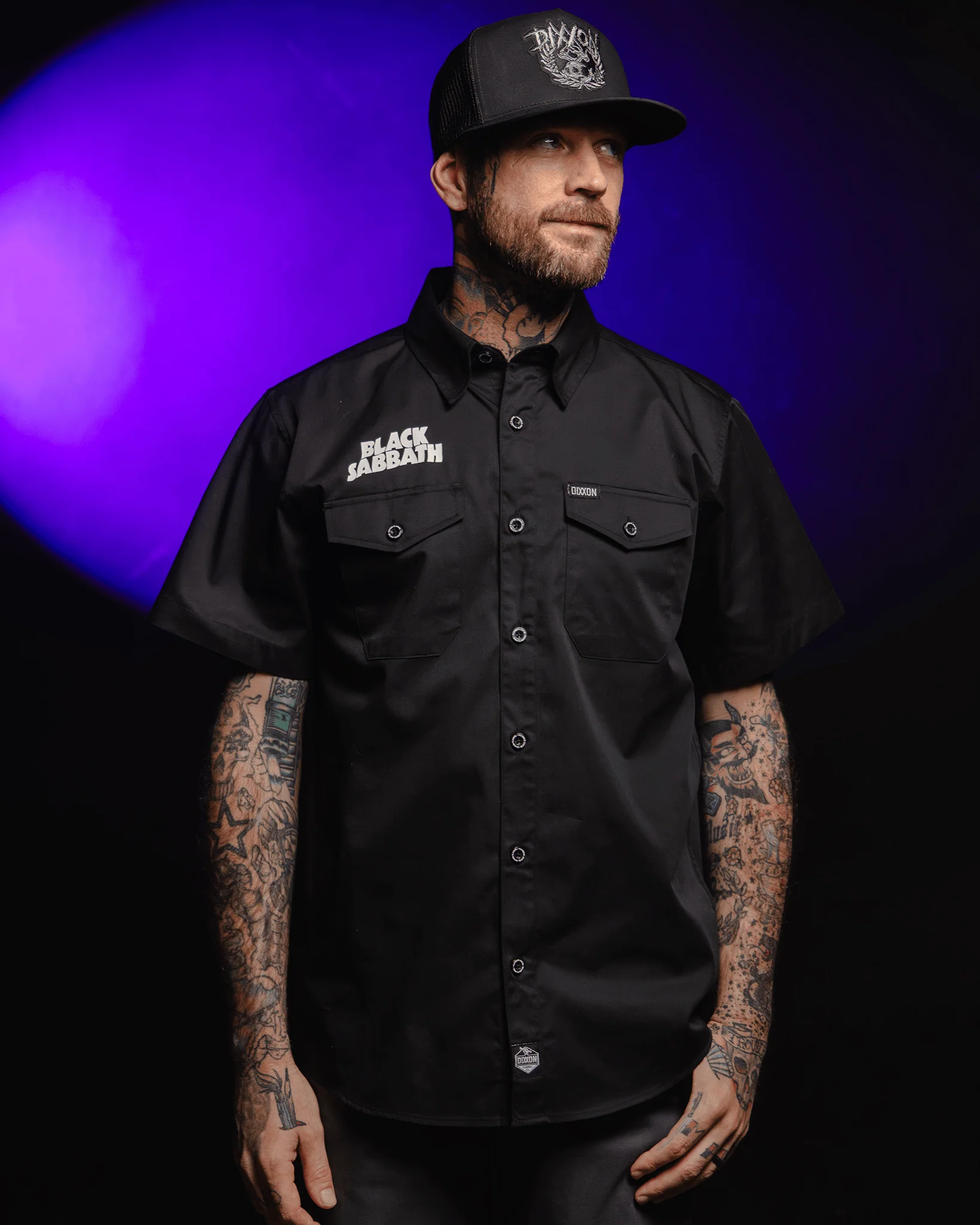 Black Sabbath WorkForce Short Sleeve Work Shirt - Black - Image 3