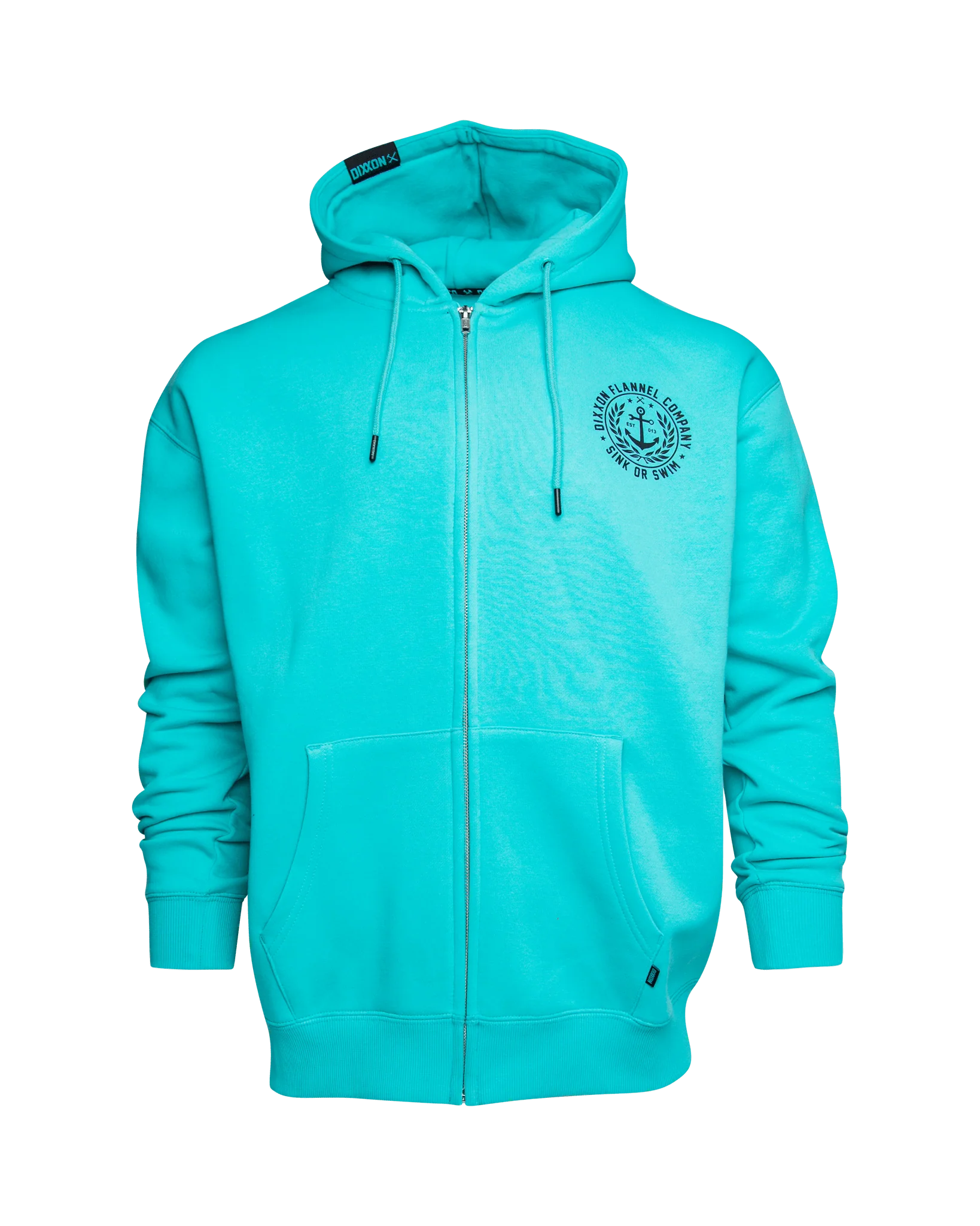 Black Salty Crest Zip Up Hoodie - Tiffany - Image 3