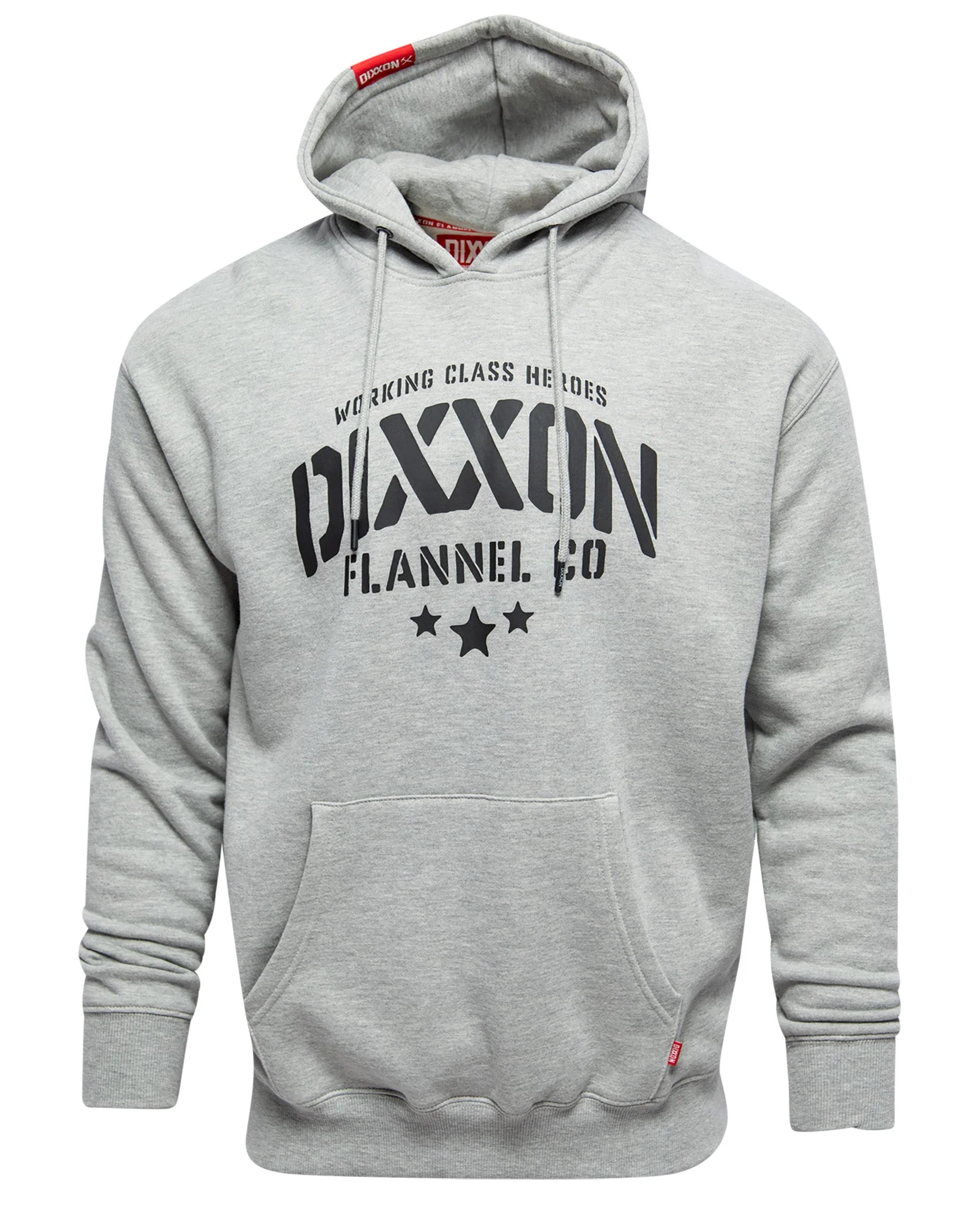 Black Stencil Pullover Hoodie - Heather Gray - Image 2