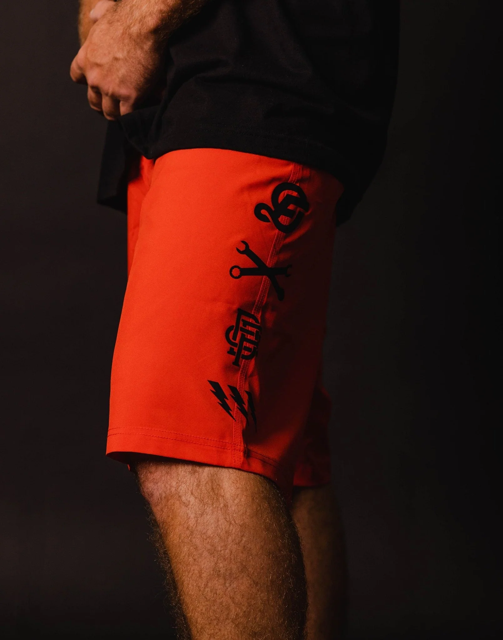 Black Tech Boardshorts - Red - Image 3