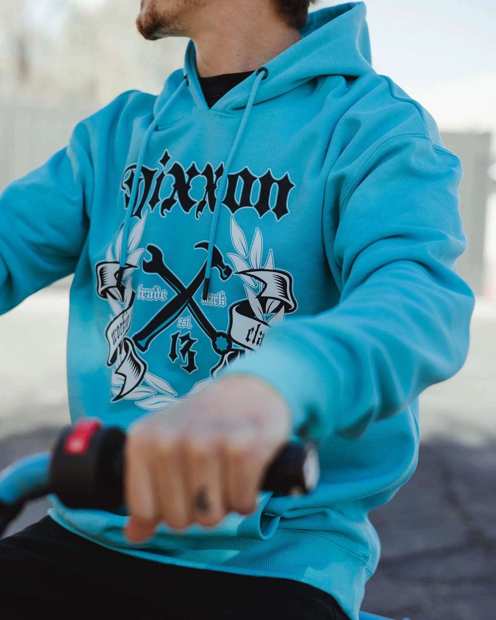 Black & White Award Crest Pullover Hoodie - Tiffany - Image 5