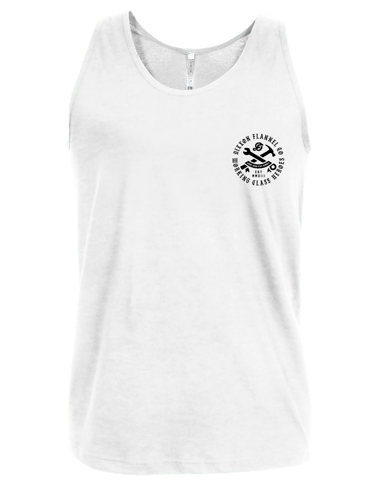 Black Working Class Badge Tank - White - Image 2