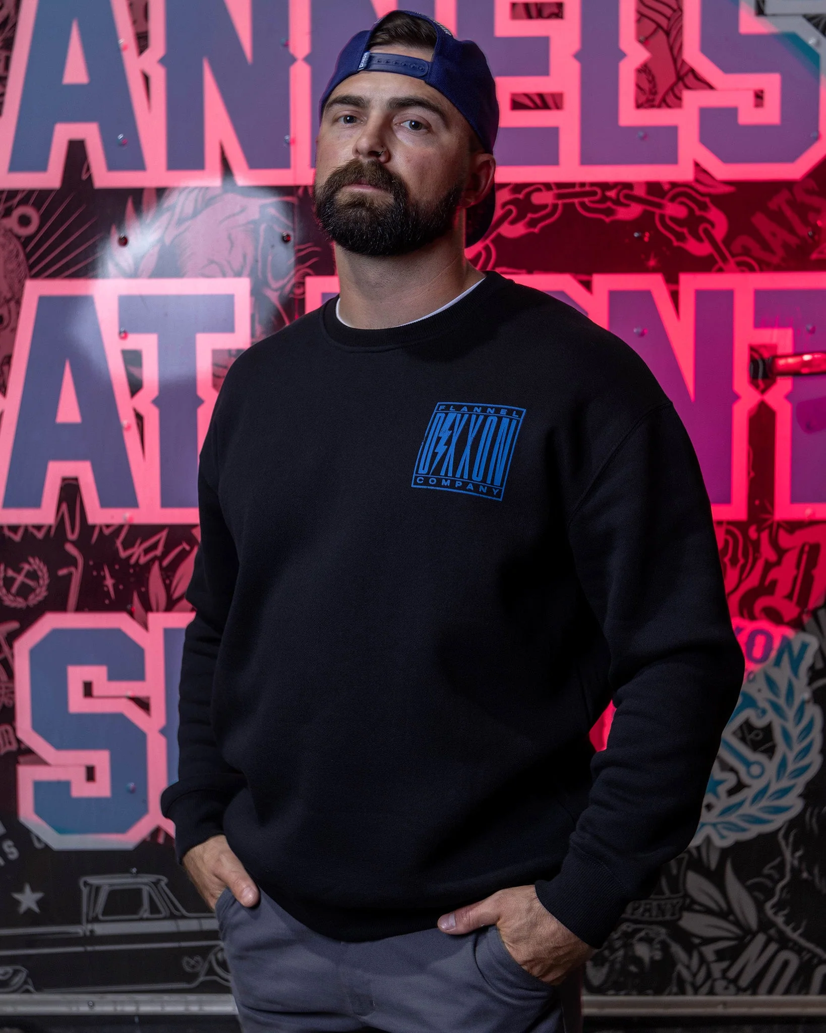 Blue Charged Crewneck Sweatshirt - Black - Image 4