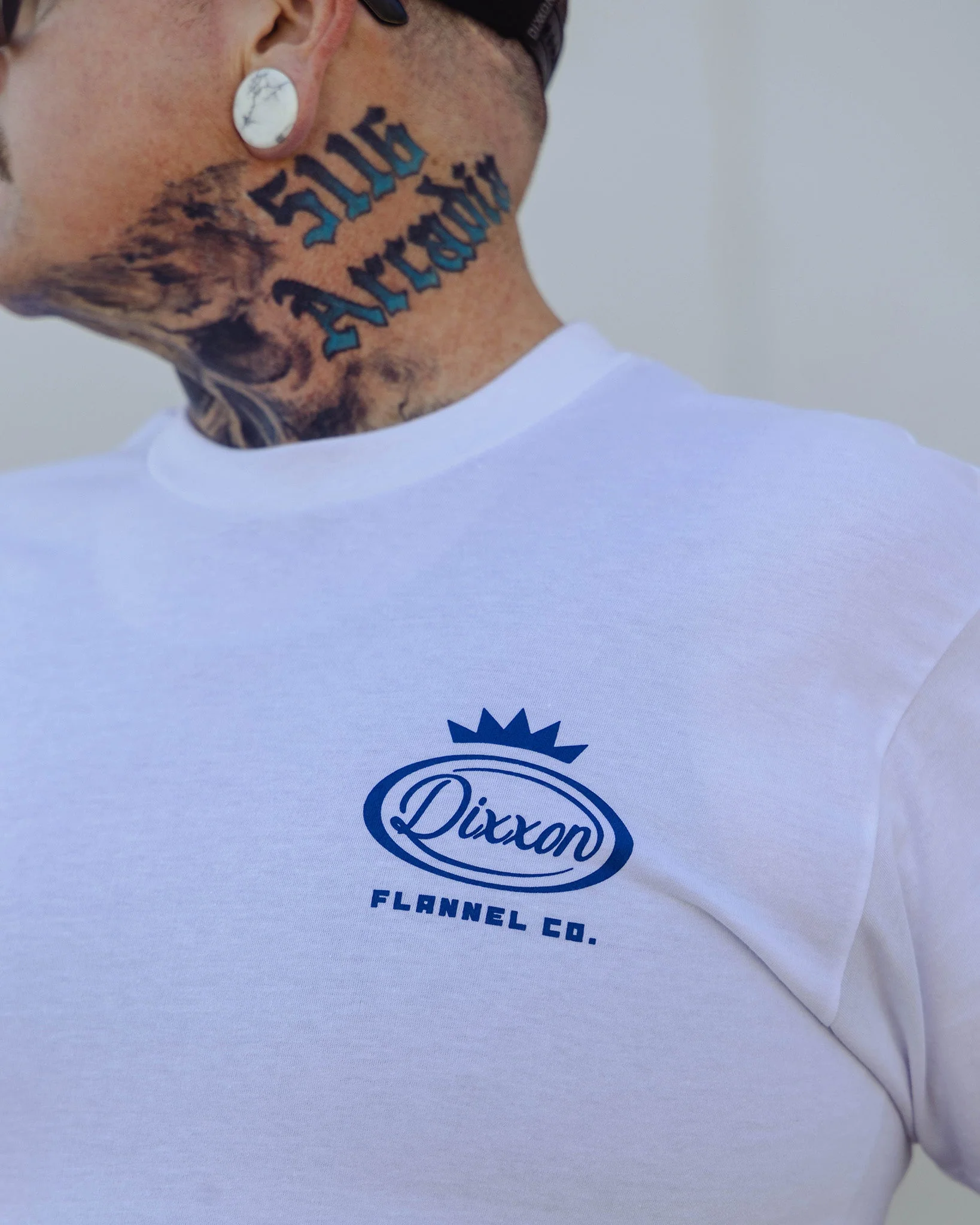 Blue Fortune Favors T-Shirt - White - Image 2