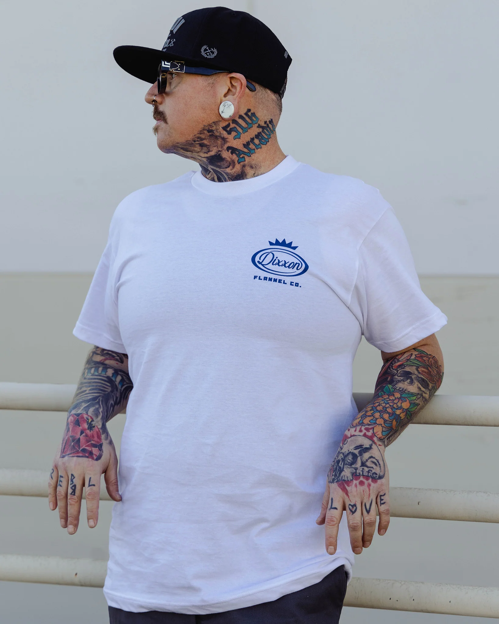 Blue Fortune Favors T-Shirt - White - Image 3