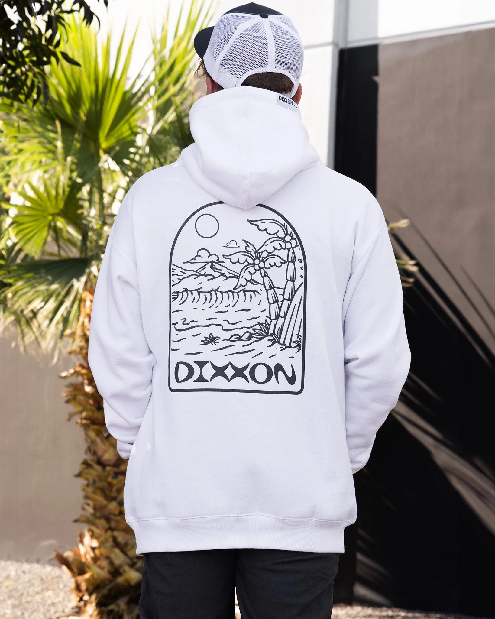 Blue Seaside Pullover Hoodie - White - Image 2