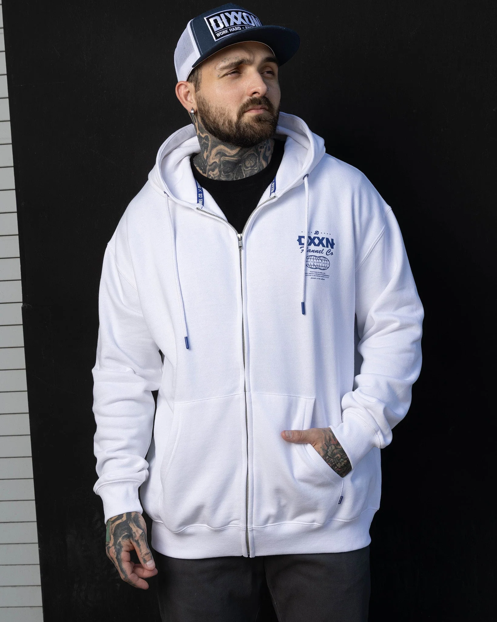 Blue Tech Zip Up - White - Image 4