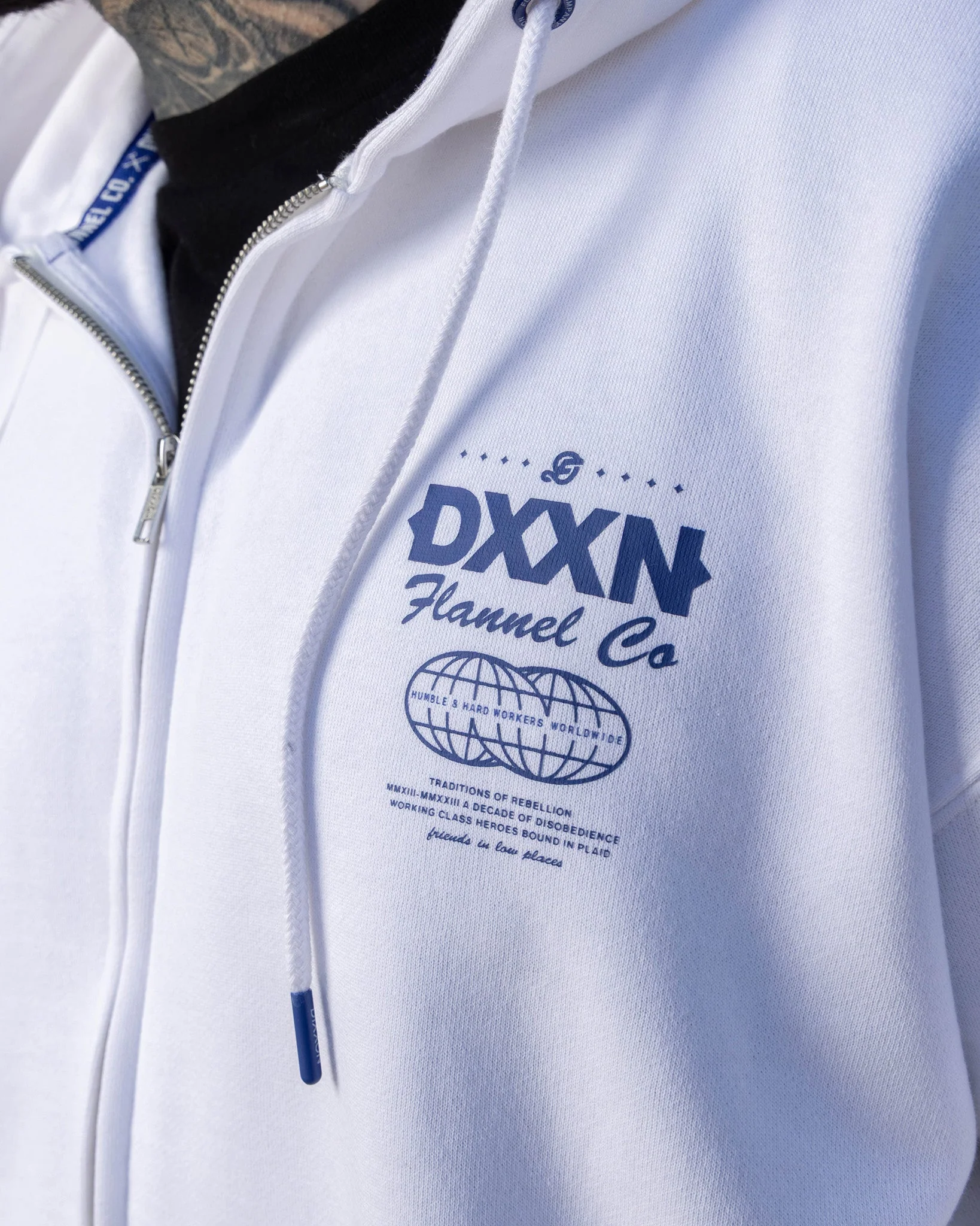 Blue Tech Zip Up - White - Image 5