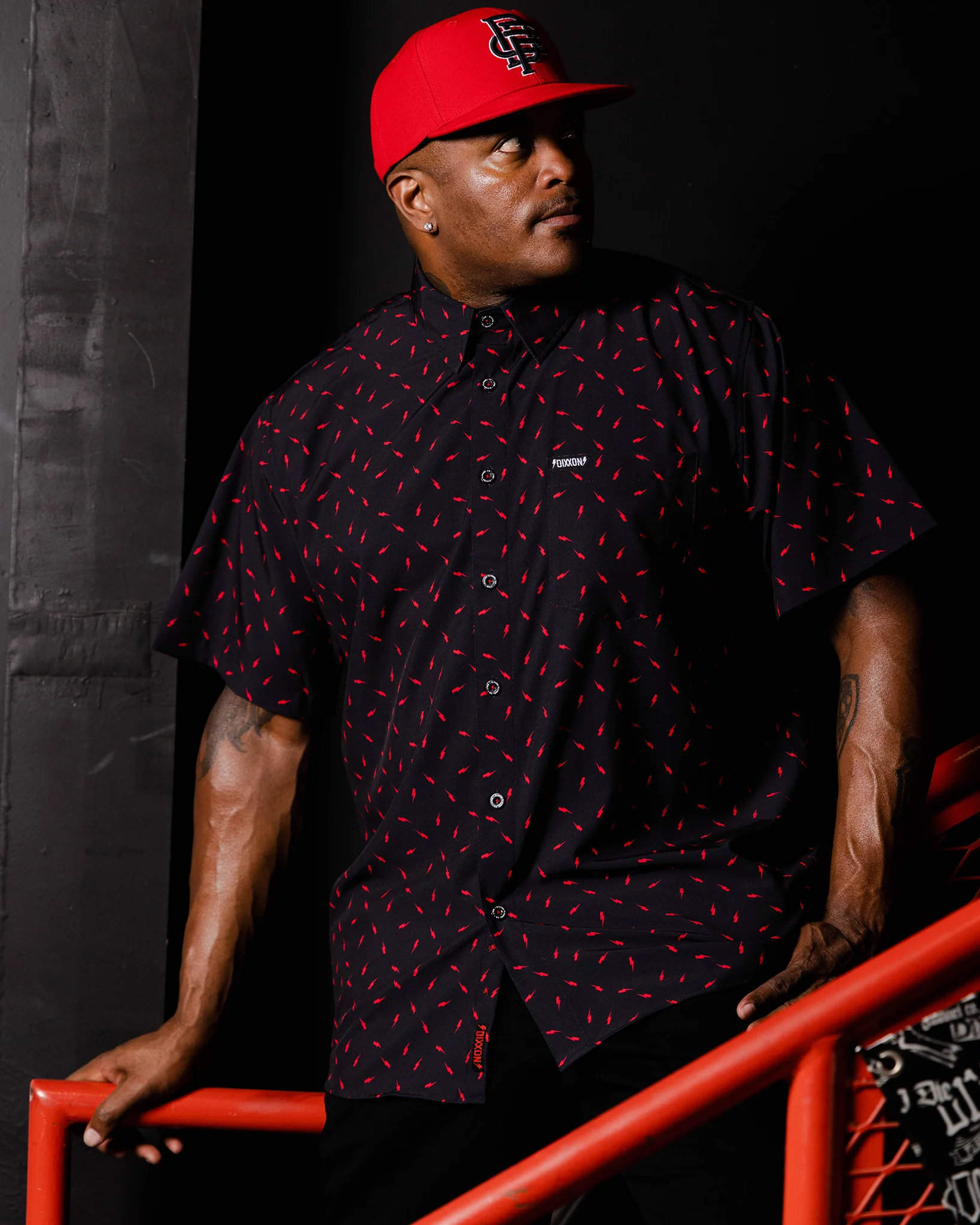 Bolt Party Shirt - Black & Red - Image 7