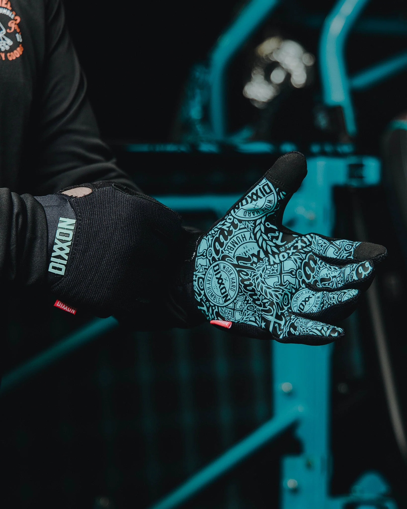 BRAAP Moto Gloves - Aqua Yeww! - Image 2