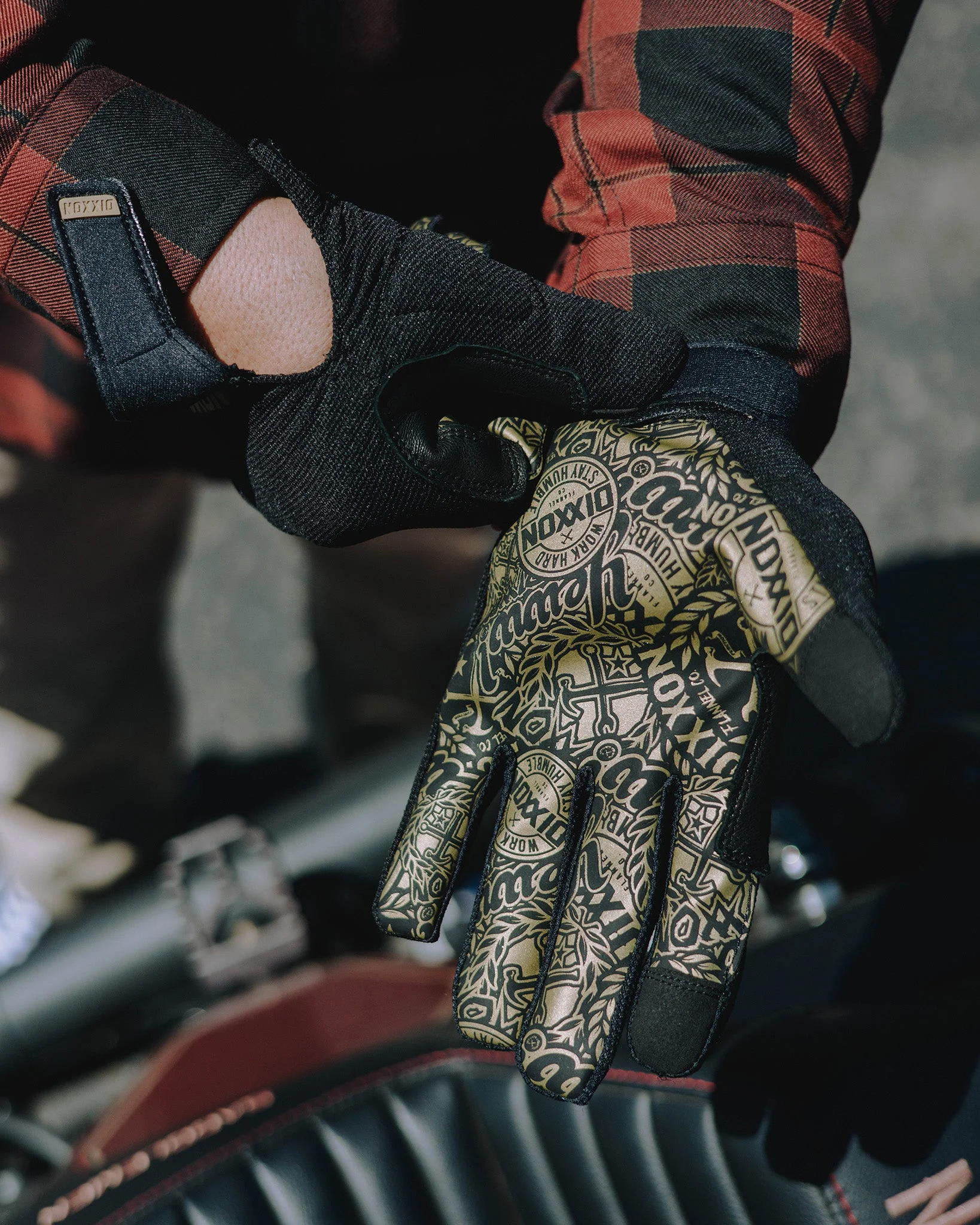 BRAAP Moto Gloves - Gold Yeww! - Image 4