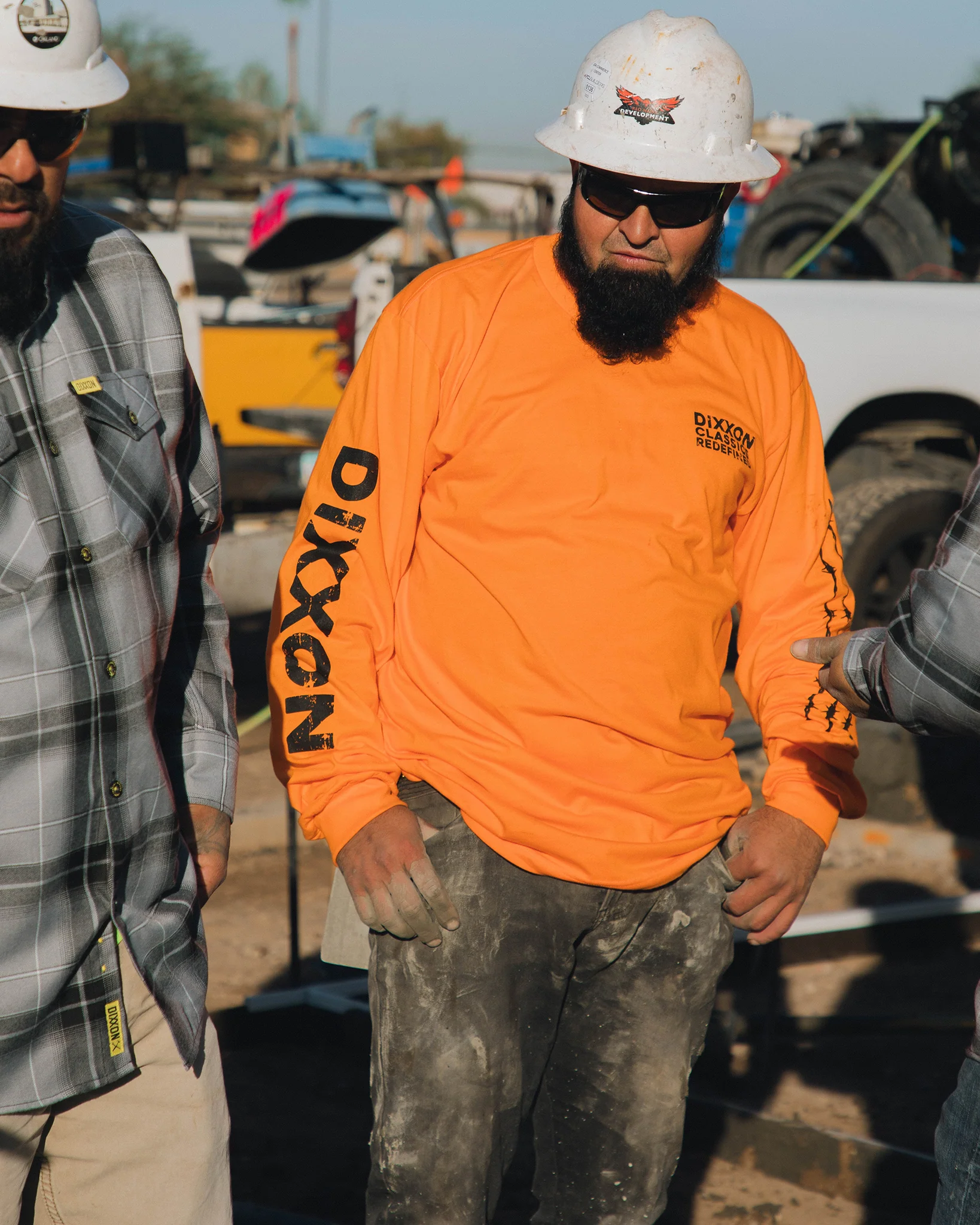 Brutal Hi Vis Long Sleeve T-Shirt - Orange - Image 3