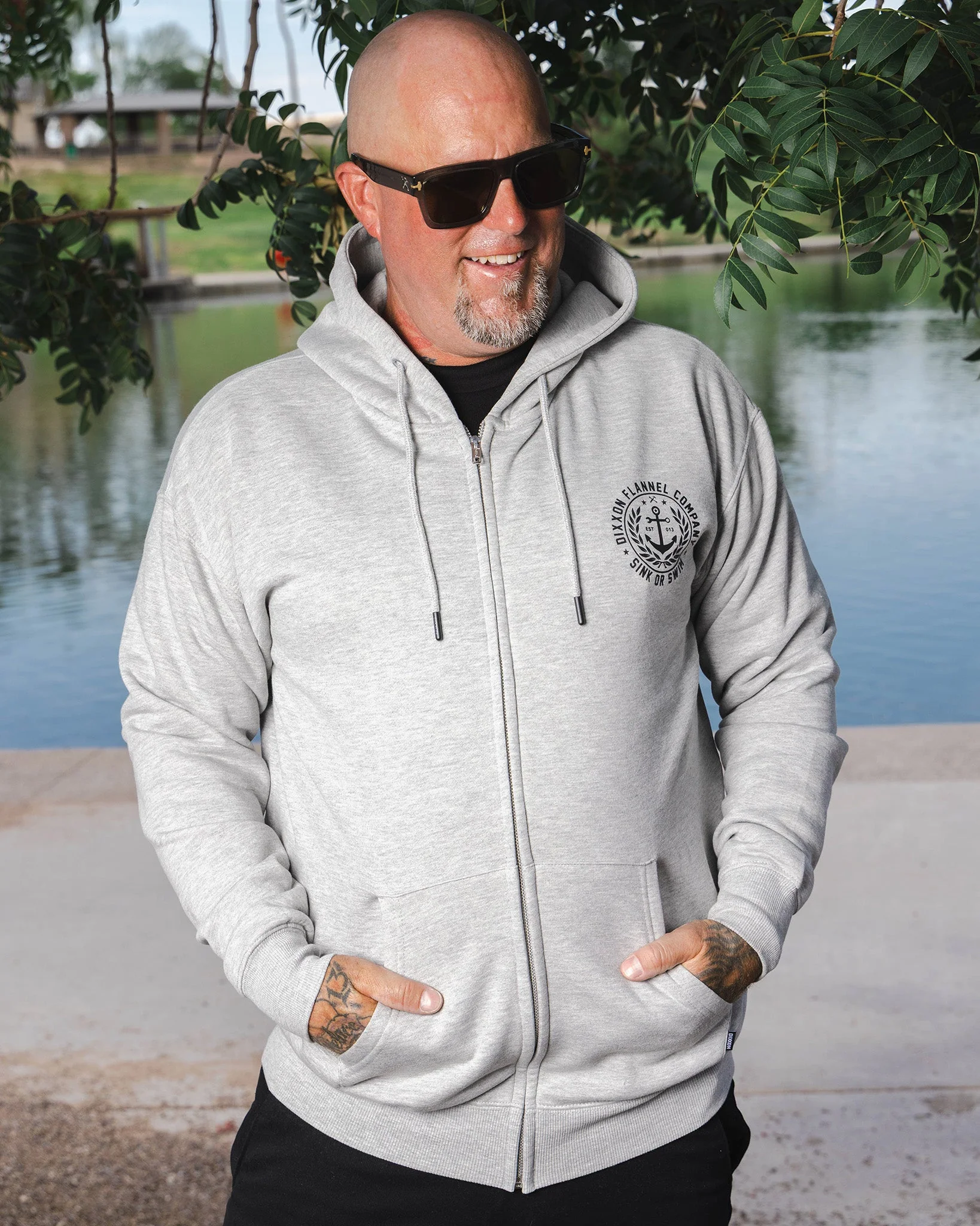 Calypso Zip Up Hoodie - Heather Gray - Image 4