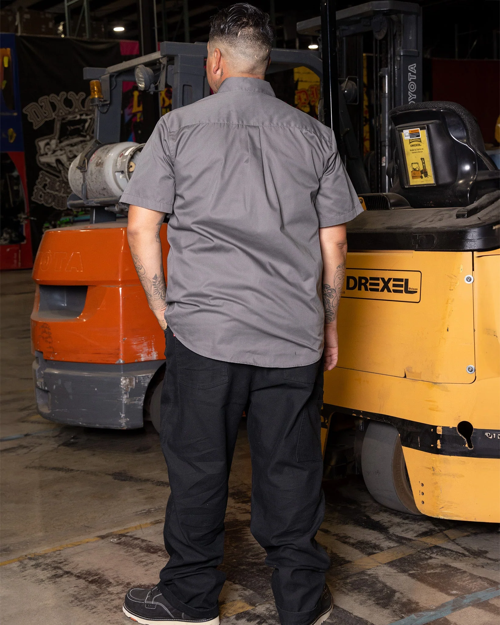 Canvas Work Pants - Black - Image 5