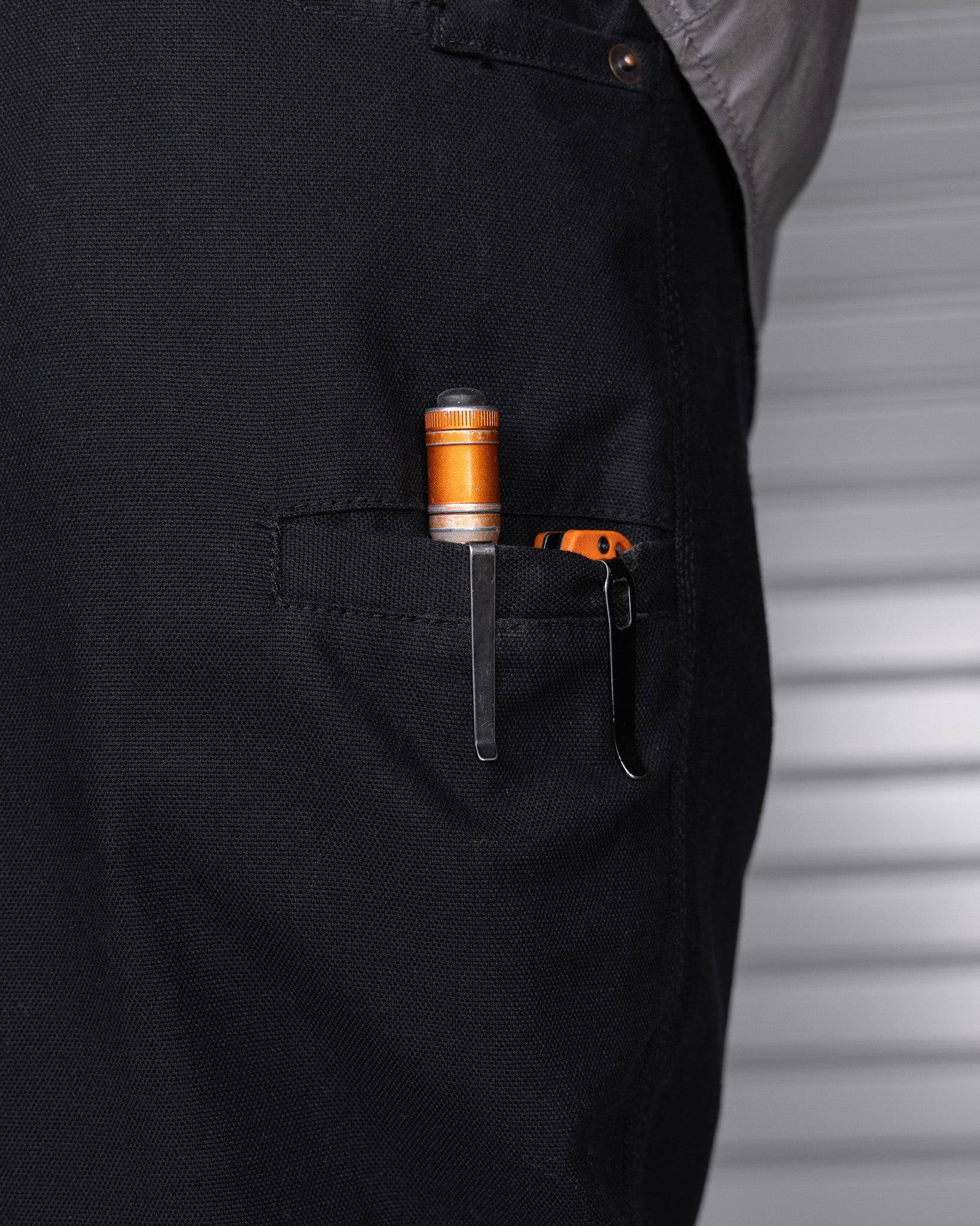 Canvas Work Pants - Black - Image 8