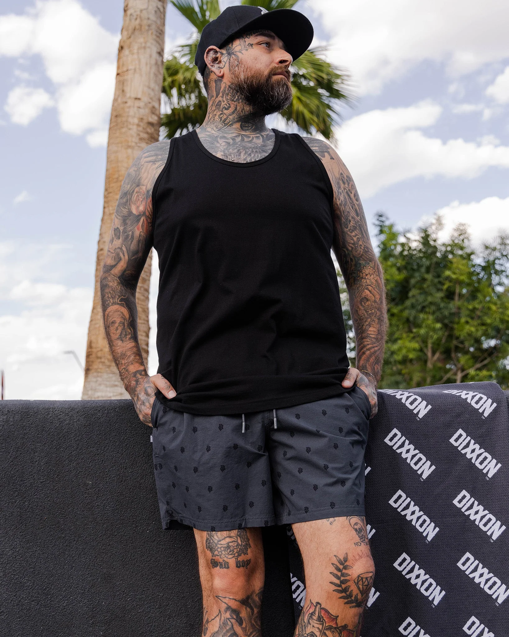 Black Insignia 7" Boardshorts - Charcoal - Image 3
