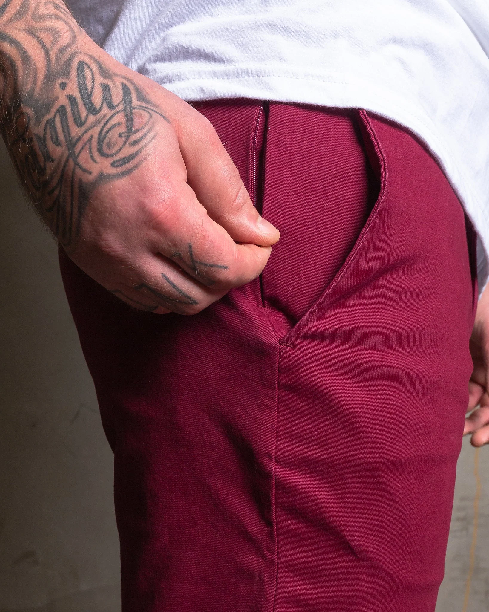 Chino Pants - Maroon - Image 6