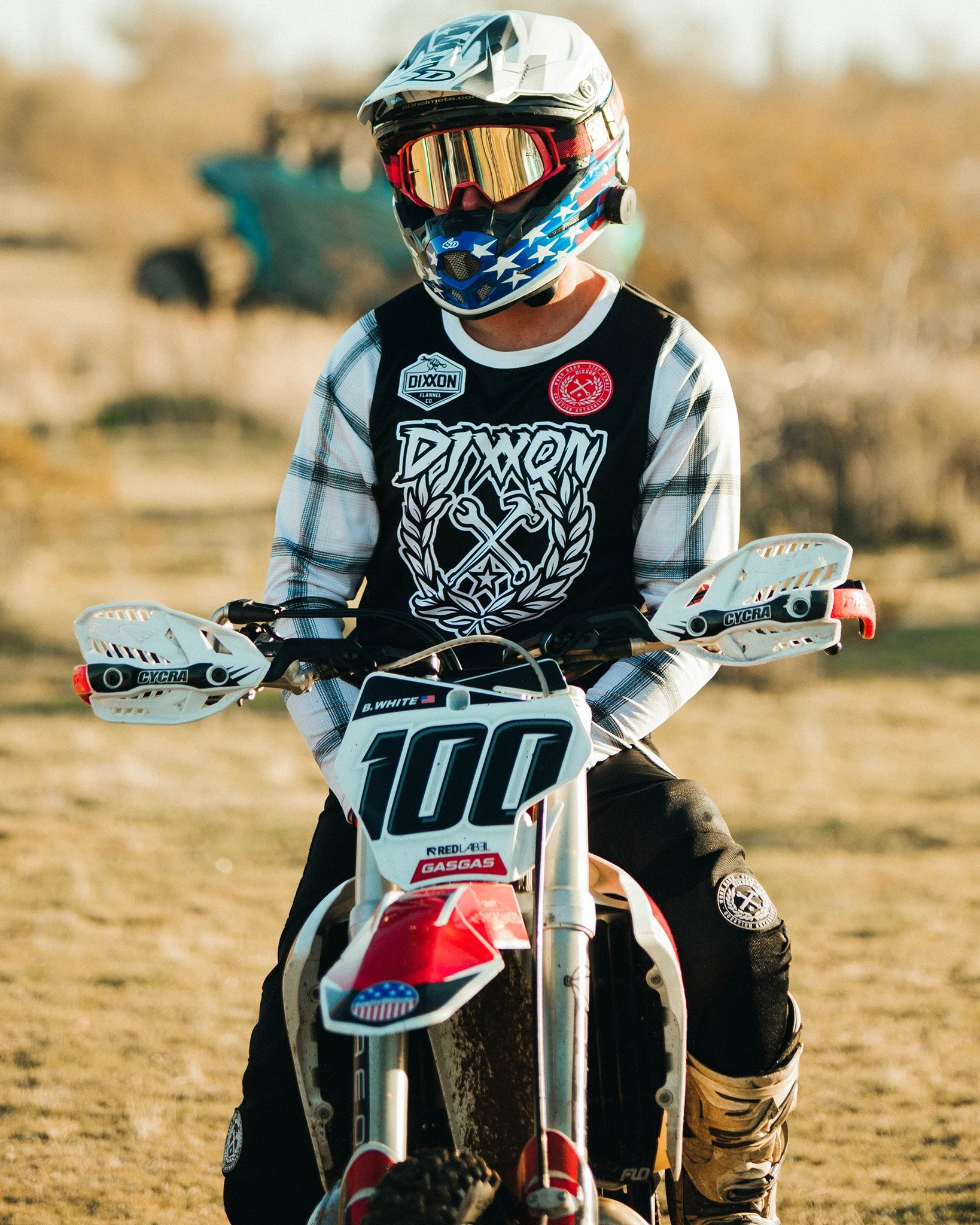 Contender PRO MX Goggles - Red Plaid / Silver Mirror Lens - Image 3