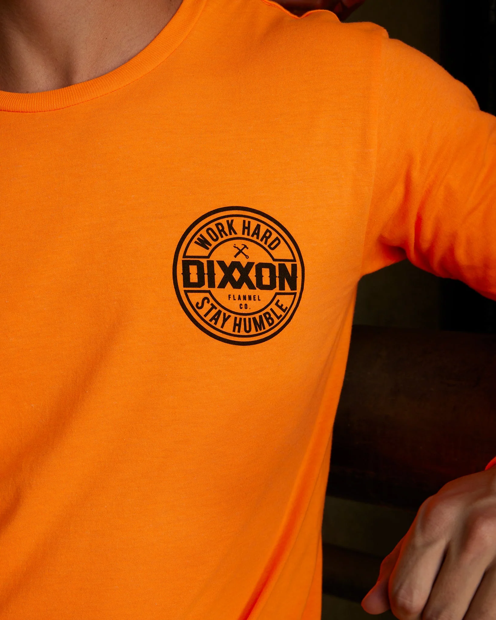 Corpo Hi Vis Long Sleeve T-Shirt - Orange - Image 2